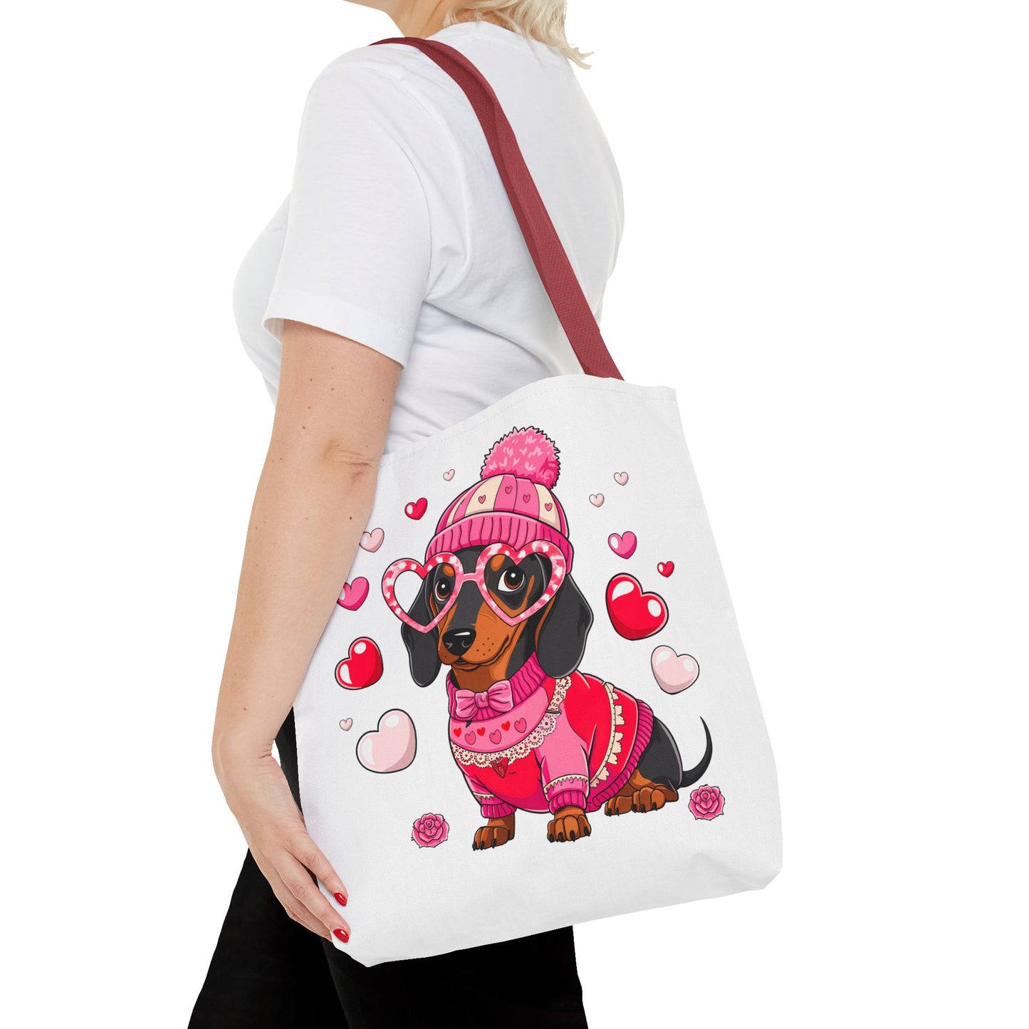 Princess Grace  Cute Dog Love Tote Bag  Perfect Gift for Dog Lovers on Valentine's Day