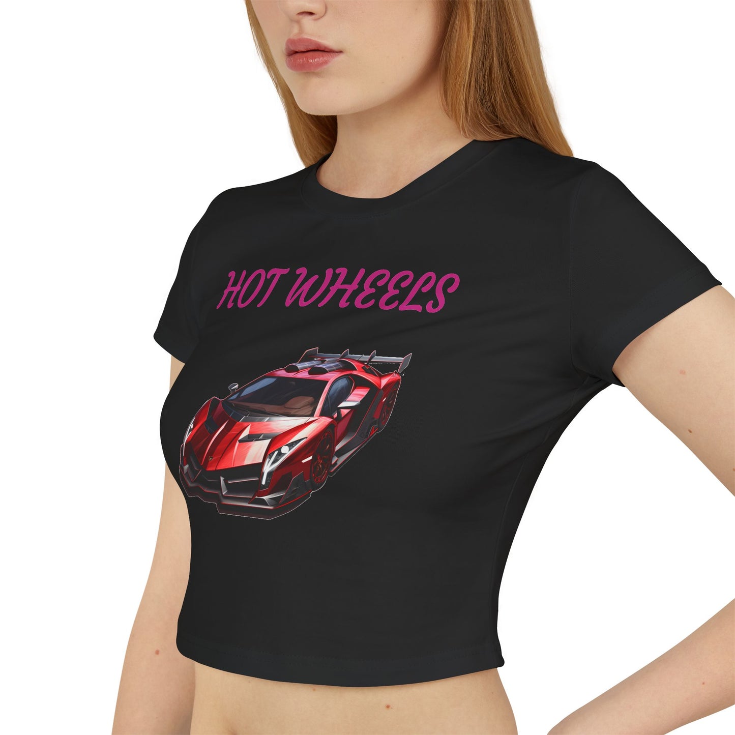 Princess Grace  Hot Wheels Women's Baby Tee Stylish Car Graphic Tee for Car Enthusiasts