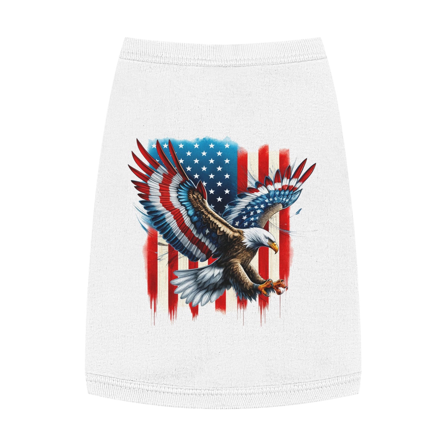 Princess Grace  Patriotic Eagle Pet Tank Top Perfect for Celebrating Independence Day or Outdoor Adventures