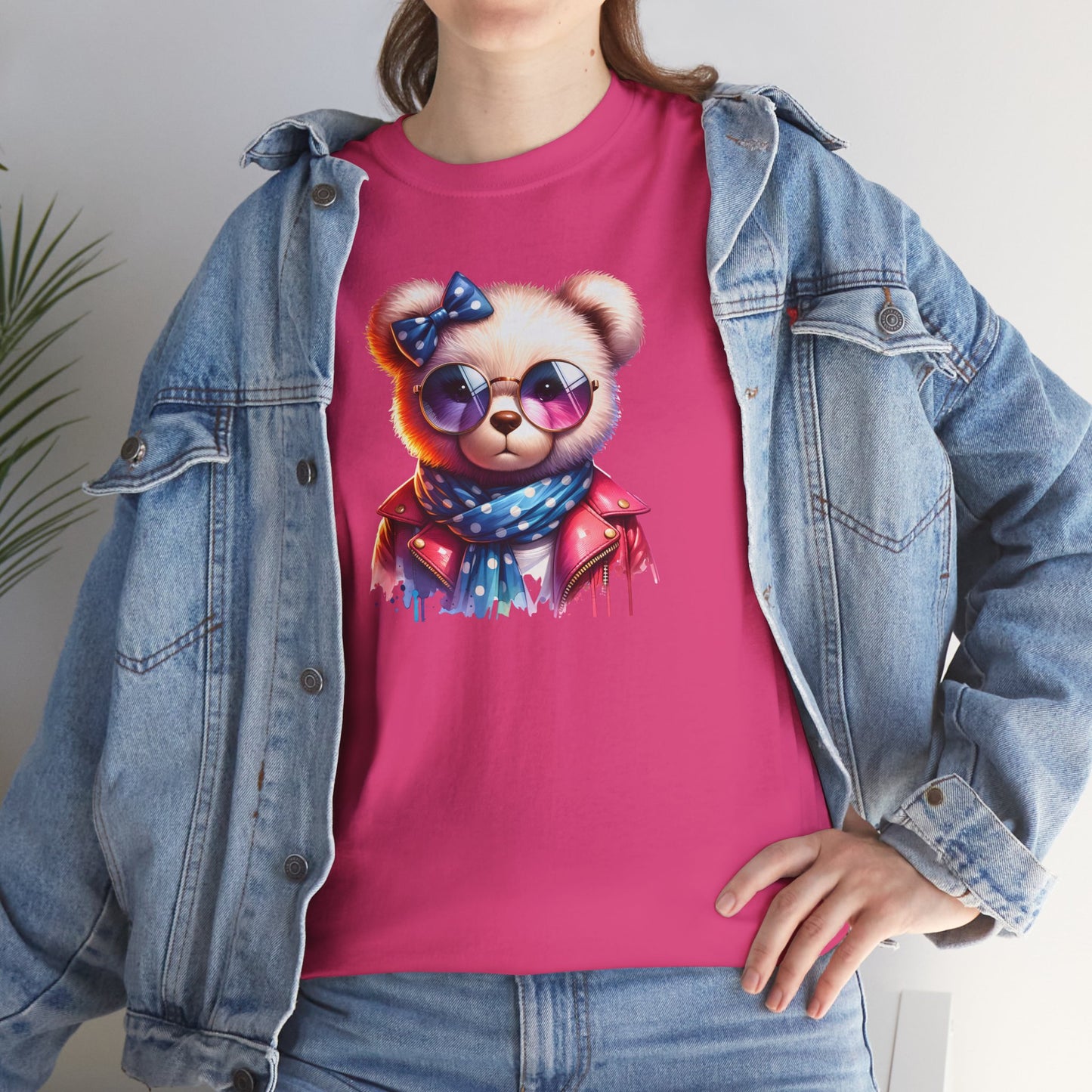 Princess Grace  Cool Bear Graphic Unisex Heavy Cotton Tee  Stylish & Fun for All