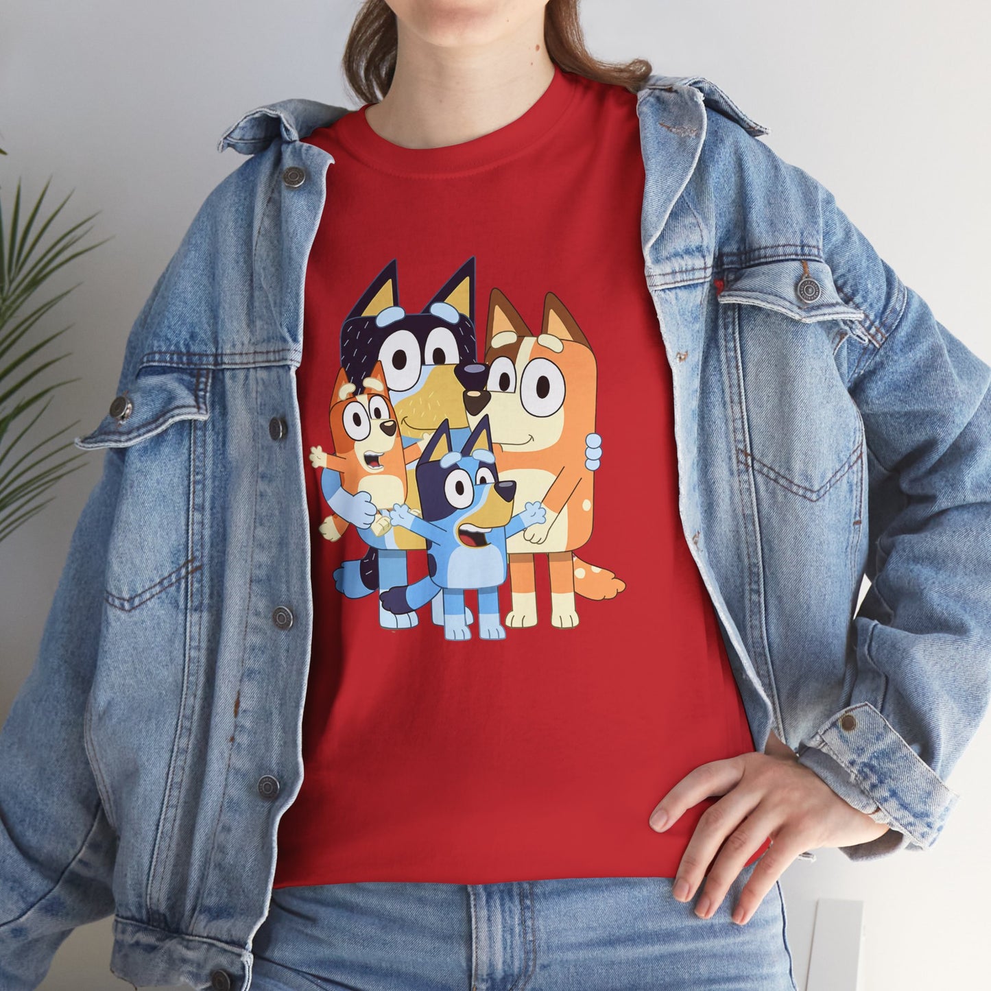 Princess Grace  Bluey Family Unisex Heavy Cotton Tee  Fun and Stylish for Kids and Adults