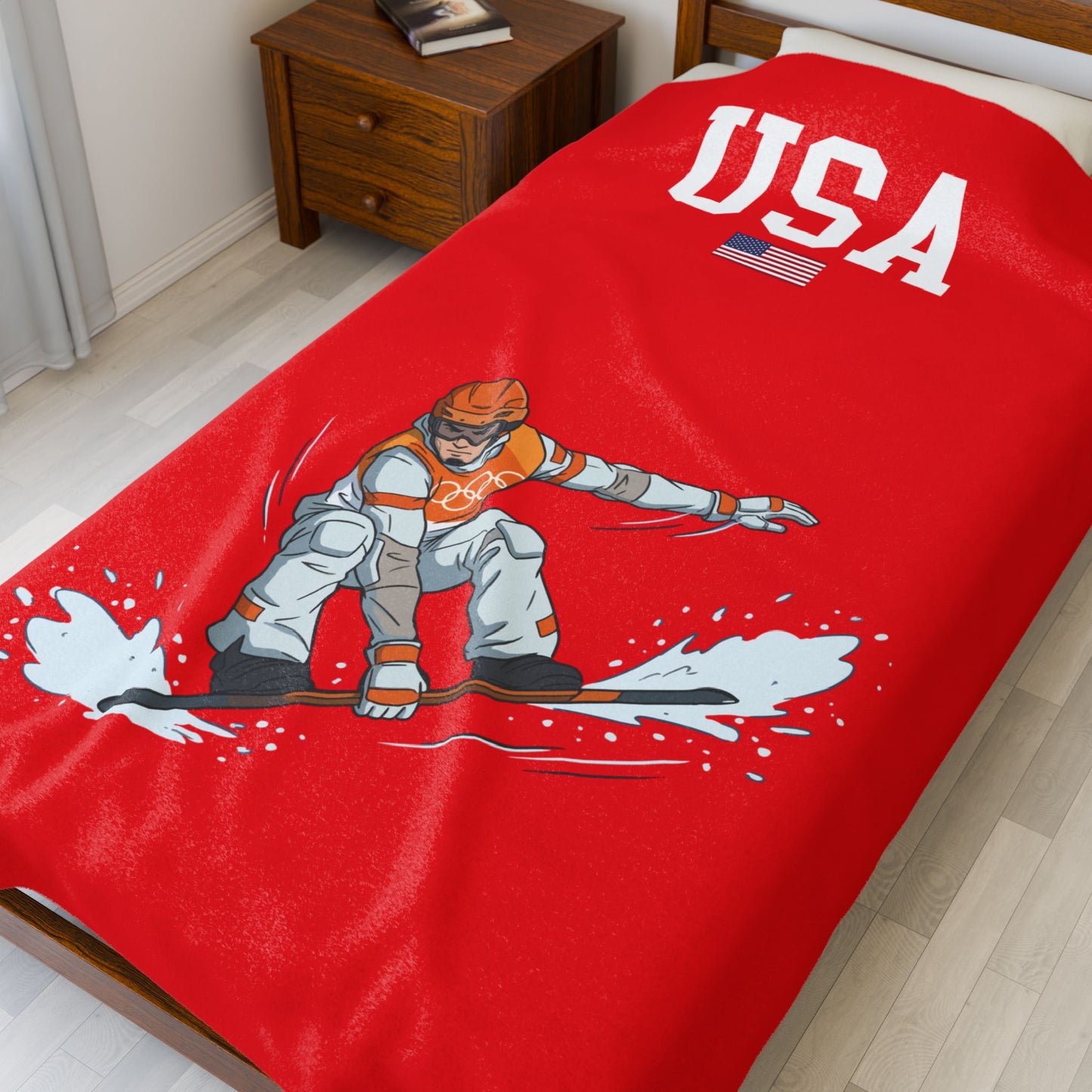 Princess Grace  TEAM USA  Velveteen Plush Blanket