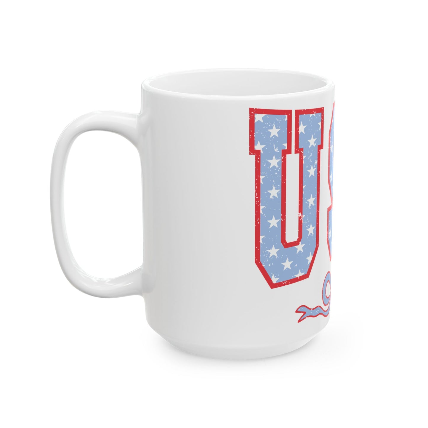 Princess Grace  Patriotic USA Ceramic Mug  Perfect for 4th of July Celebrations