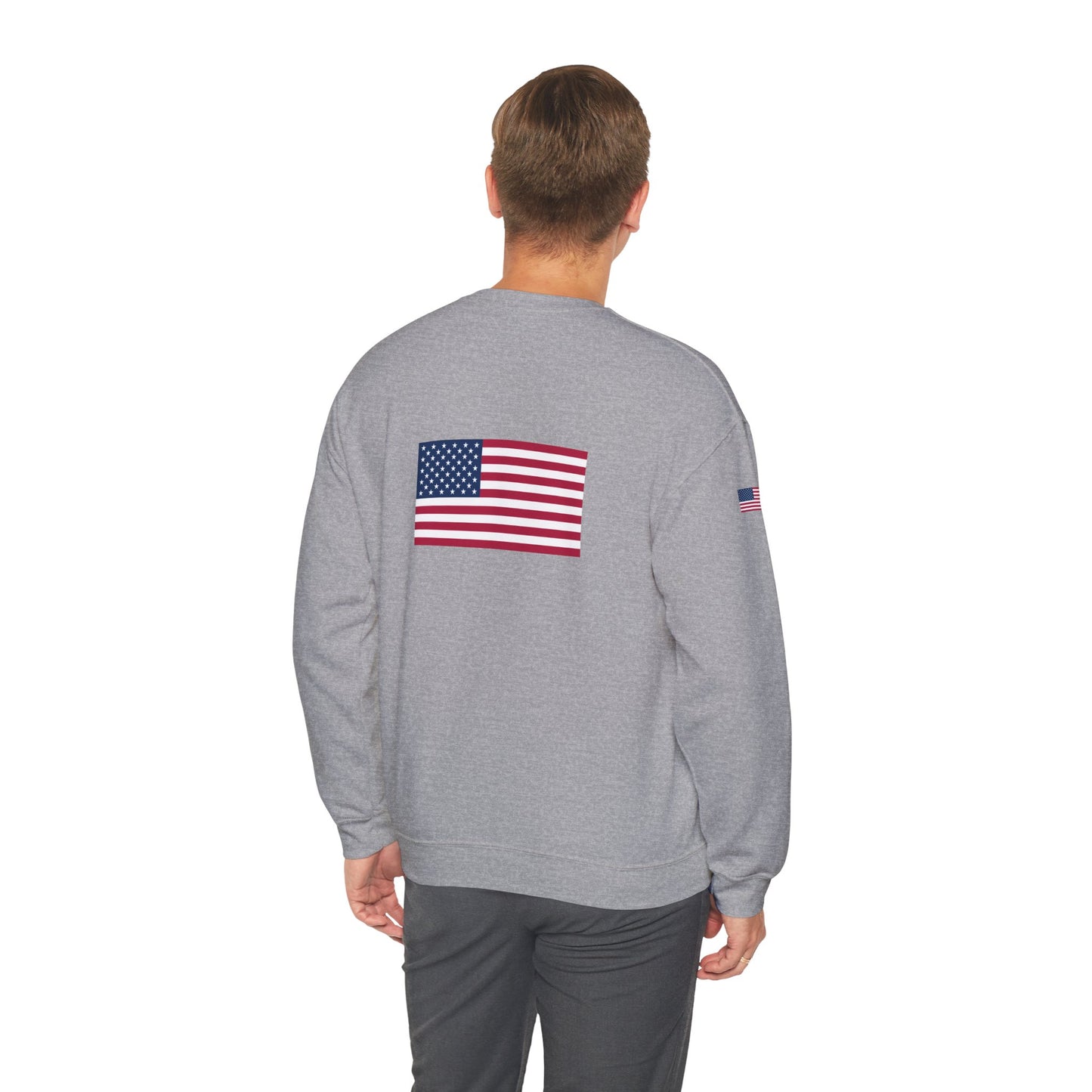 Princess Grace  TAEM USA  Patriotic Unisex Crewneck Sweatshirt with American Flags