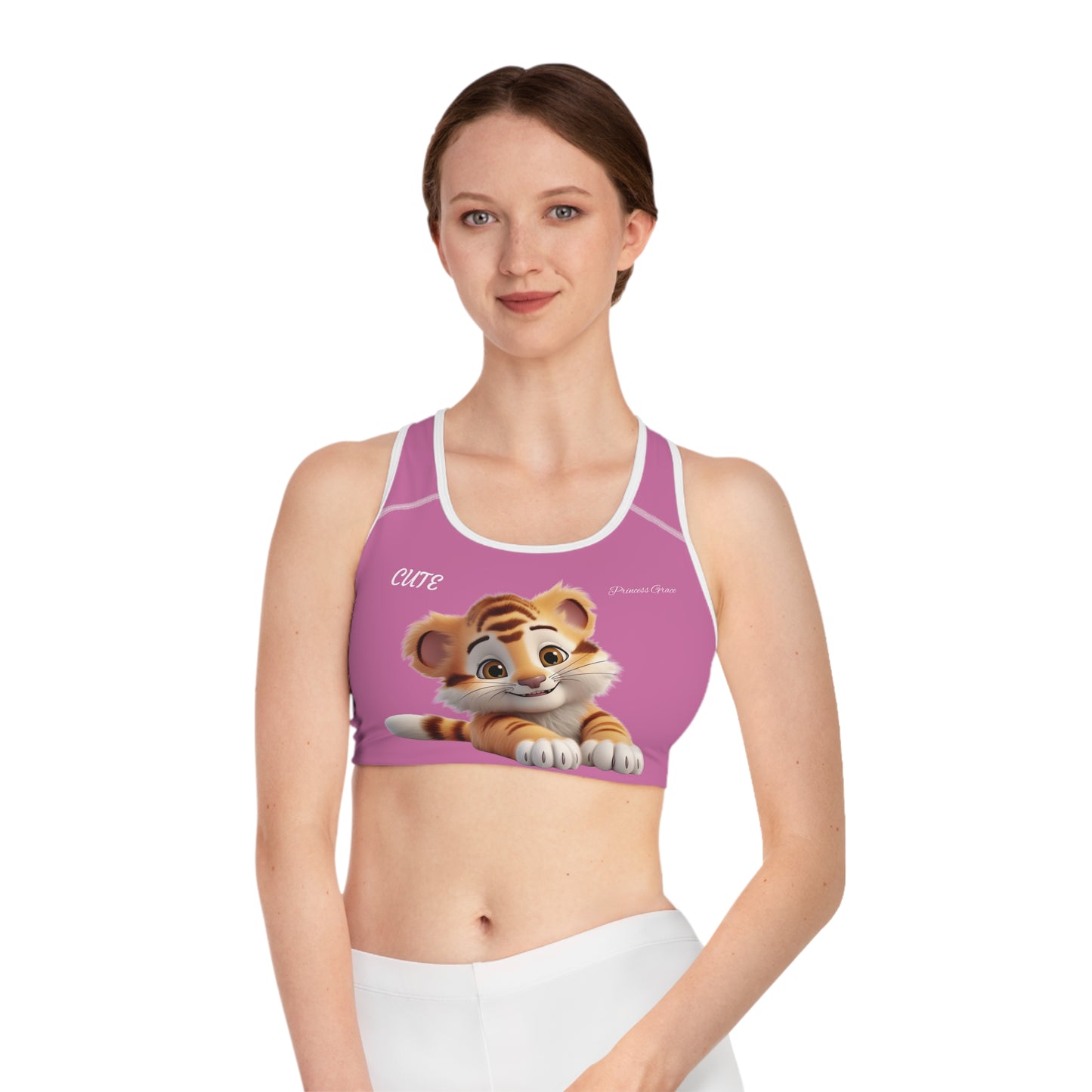 Princess Grace  Cute Tiger Sports Bra