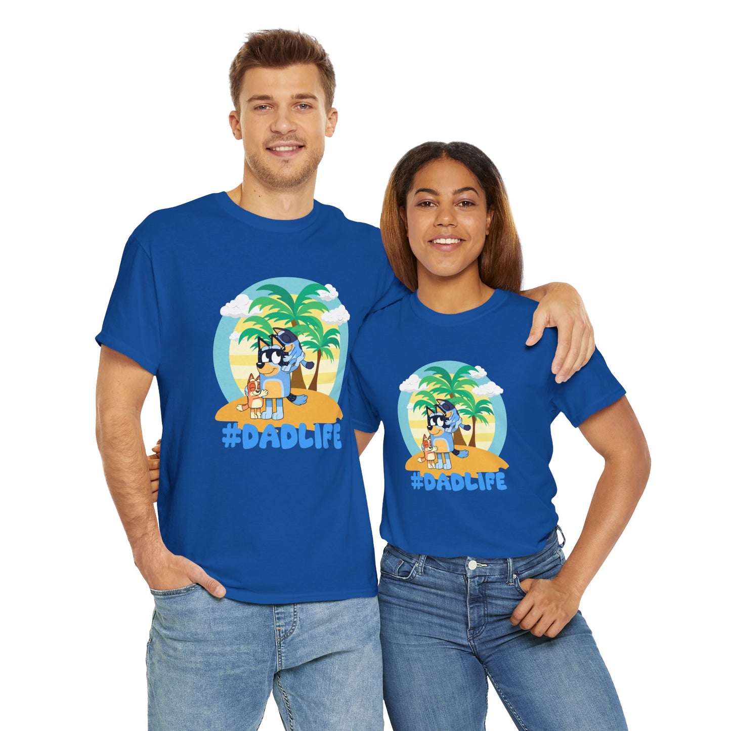 Princess Grace  Bluey  #DadLife Unisex Heavy Cotton Tee  Perfect for Dads Beach Vibes and Everyday Wear
