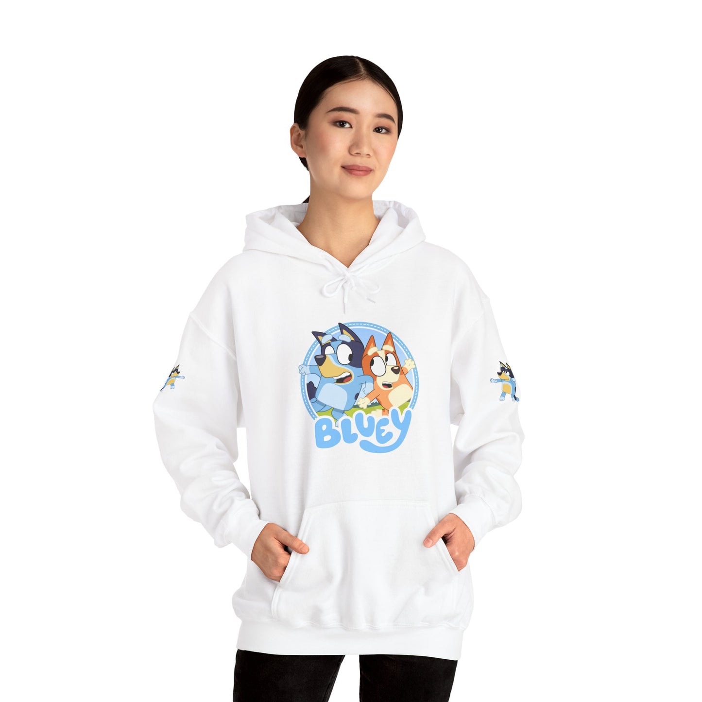 Princess Grace  Bluey Unisex Heavy Blend Hoodie  Cozy Cartoon Sweatshirt for Kids & Adults