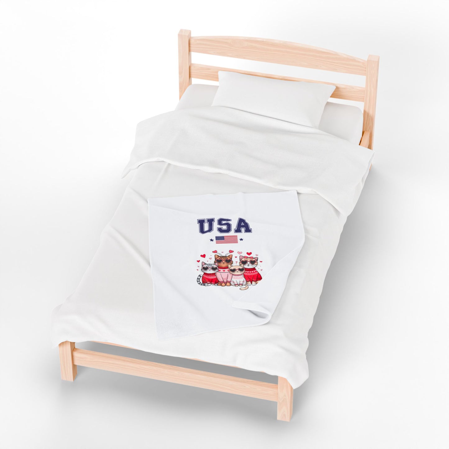 Princess Grace  TEAM USA  Velveteen Plush Blanket