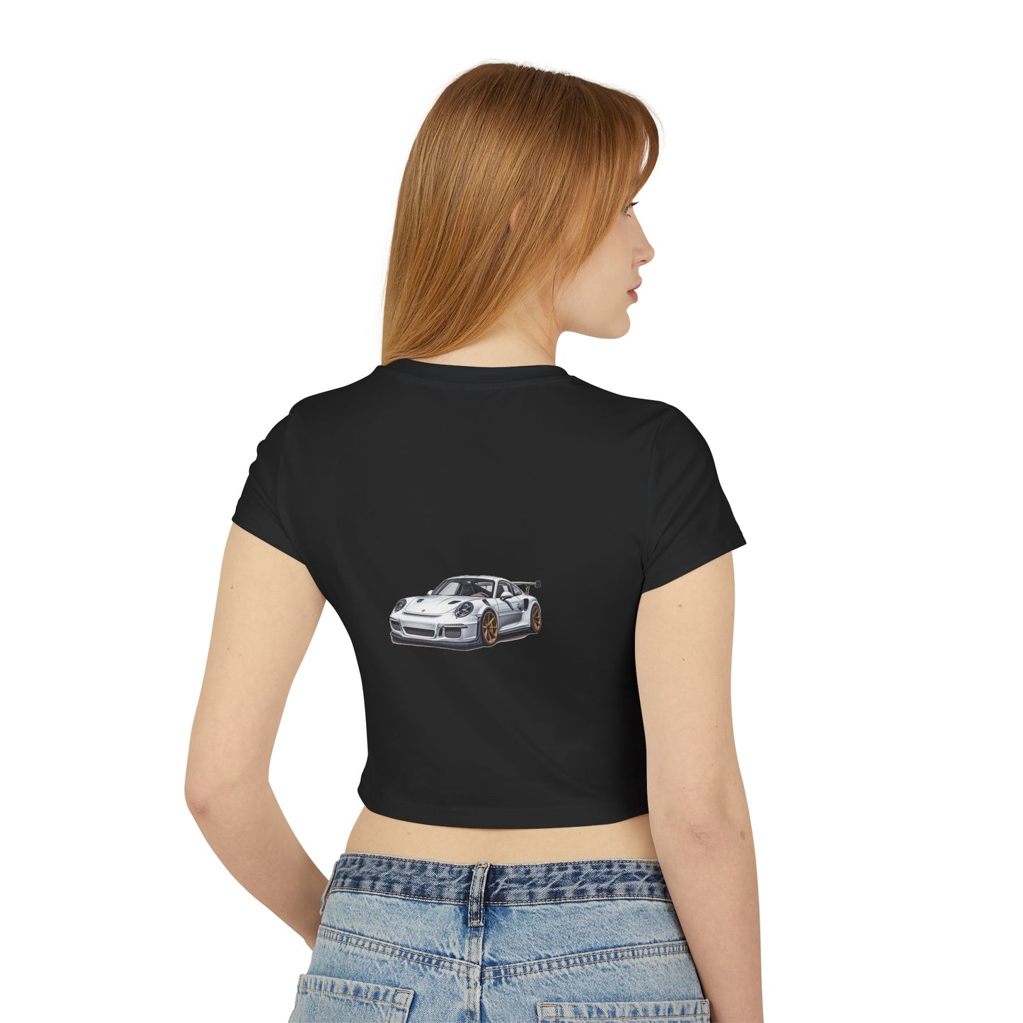Princess Grace  Hot Wheels Women's Baby Tee Sporty Car Graphic Crop Top