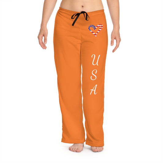 Princess Grace  USA Heart  Pajama Pants  Comfortable Holiday Lounge Wear