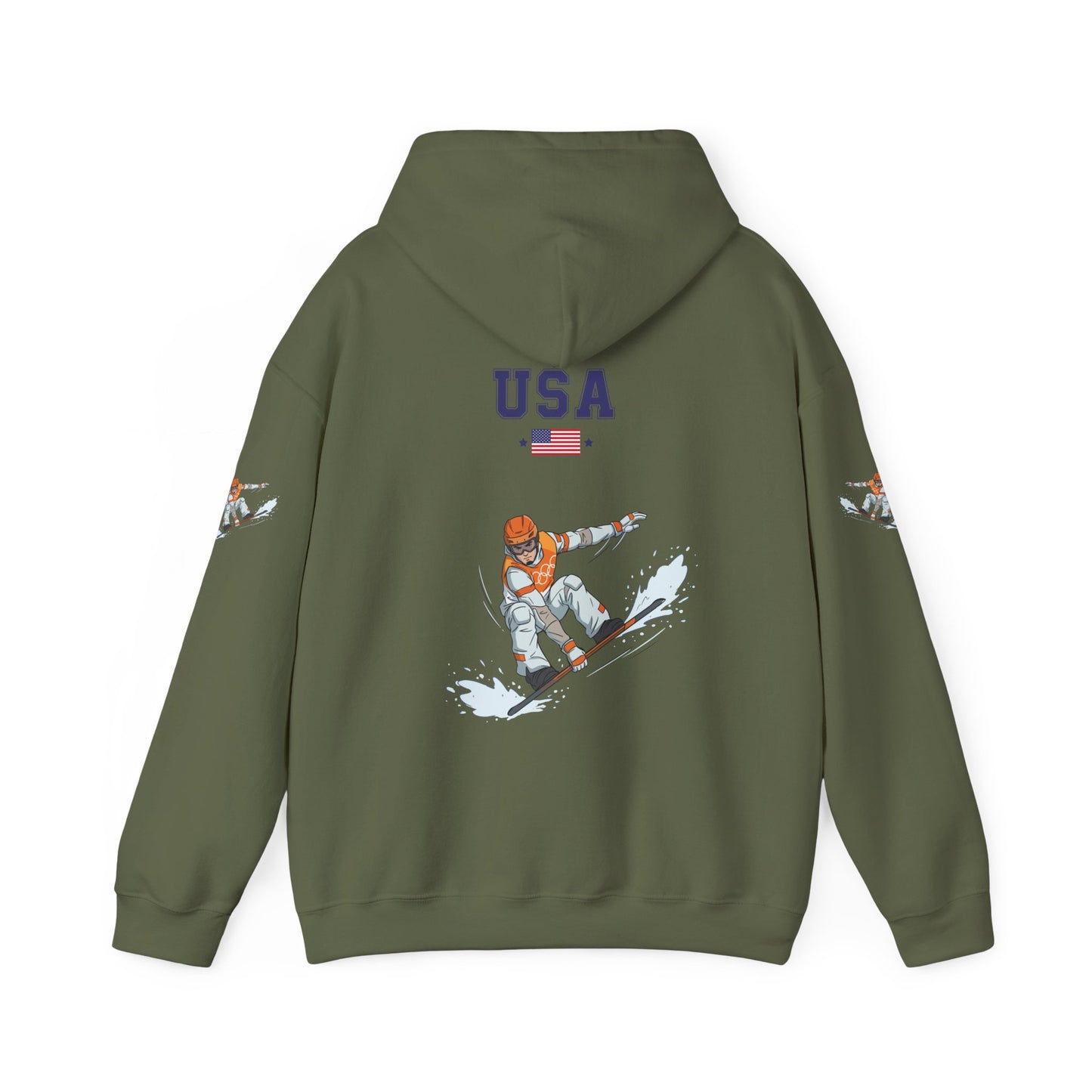 Princess Grace  TEAM USA  Snowboard  Unisex Heavy Blend Hooded Sweatshirt