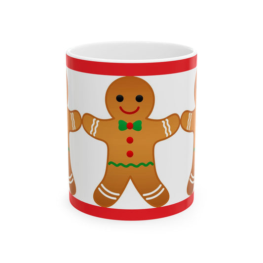 Princess Grace Gingerbread Man Ceramic Mug  Festive Holiday Coffee Cup