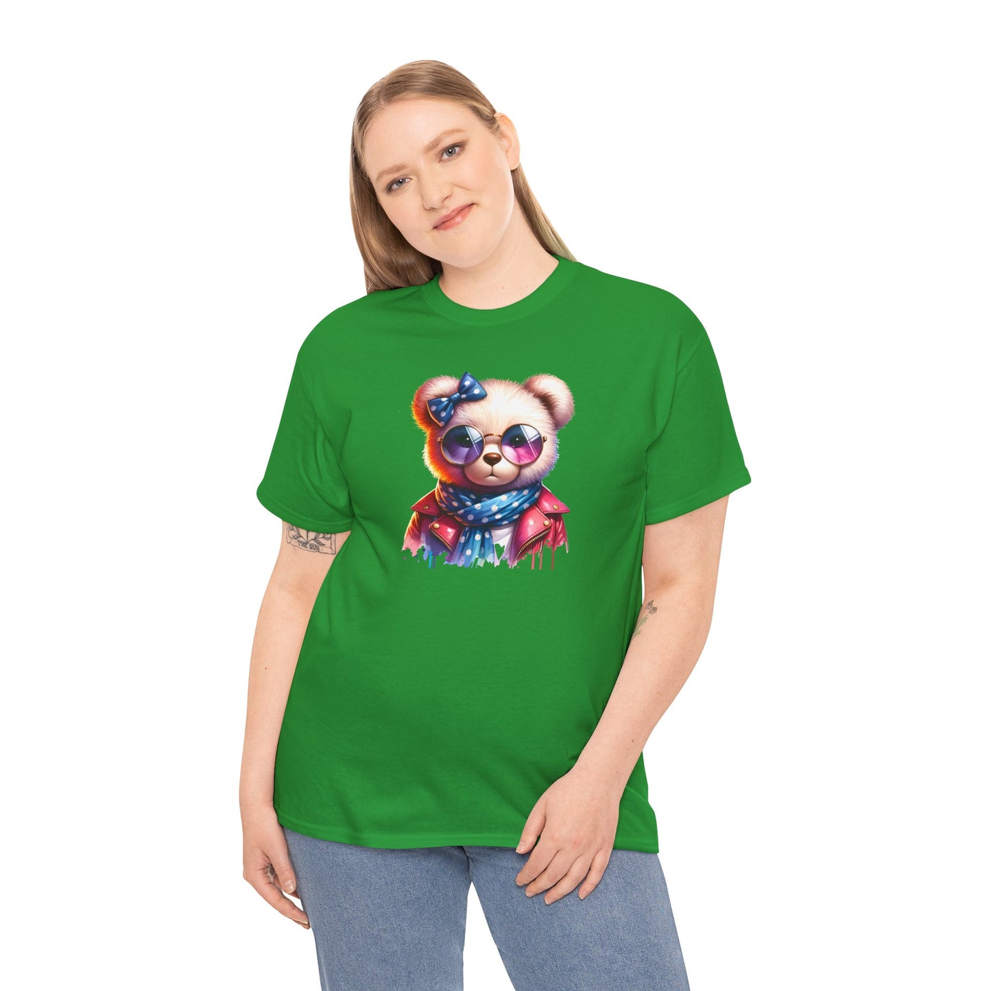 Princess Grace  Cool Bear Graphic Unisex Heavy Cotton Tee  Stylish & Fun for All