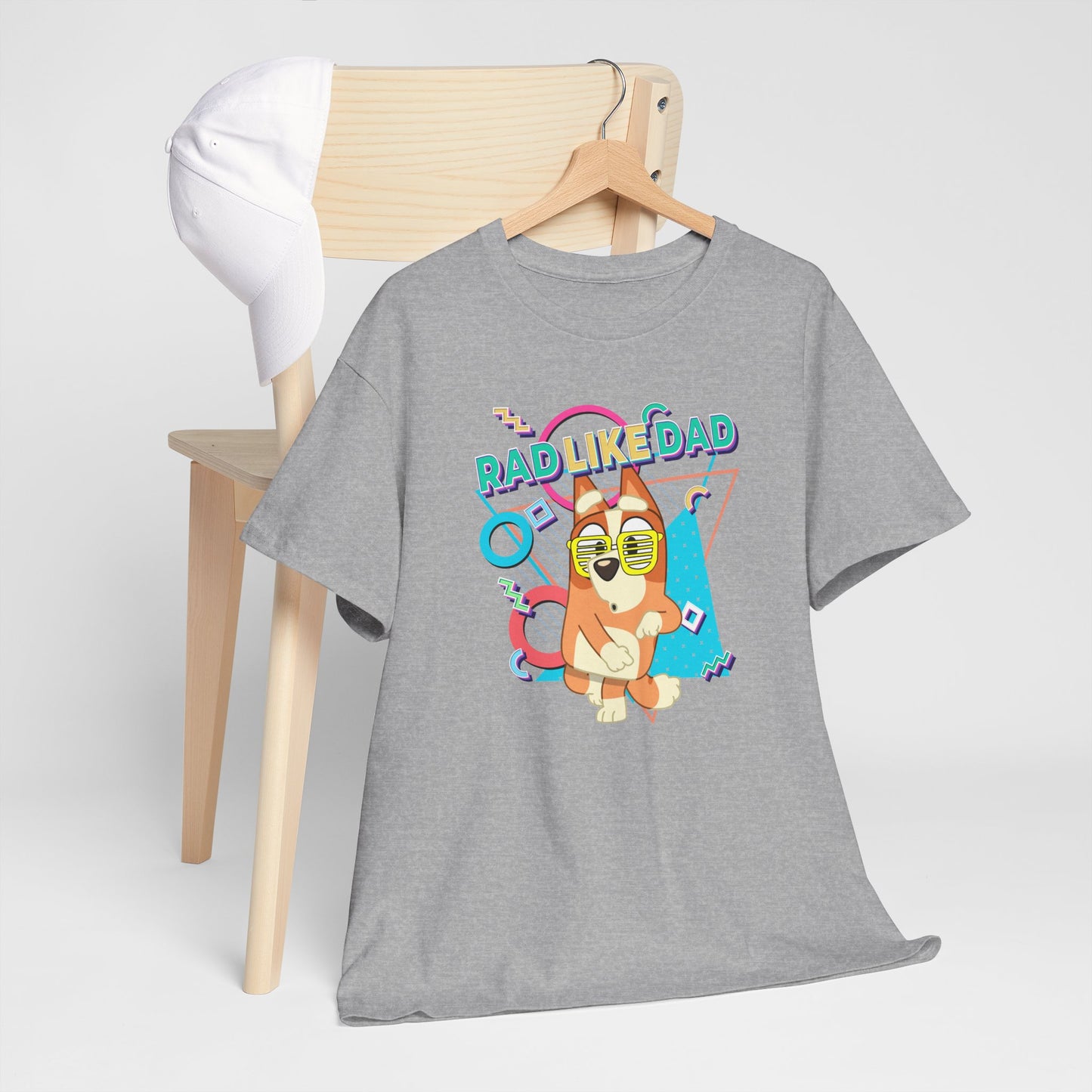 Princess Grace Bluer Rad Like Dad Fun Unisex Heavy Cotton Tee Graphic Tee for Everyday Wear and Gifts