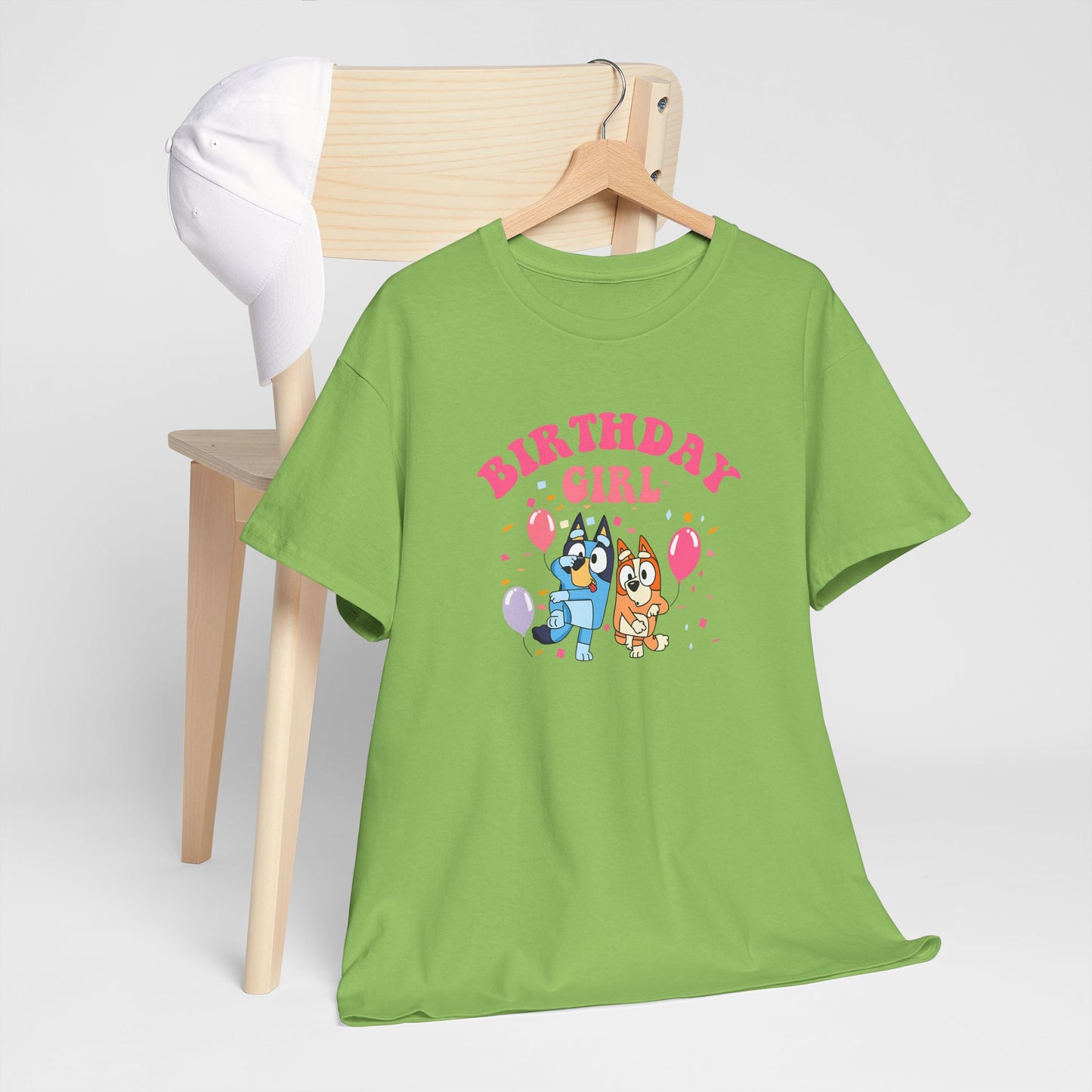Princess Grace  Bluey  Birthday Girl Unisex Heavy Cotton Tee  Fun Party Attire for Celebrations