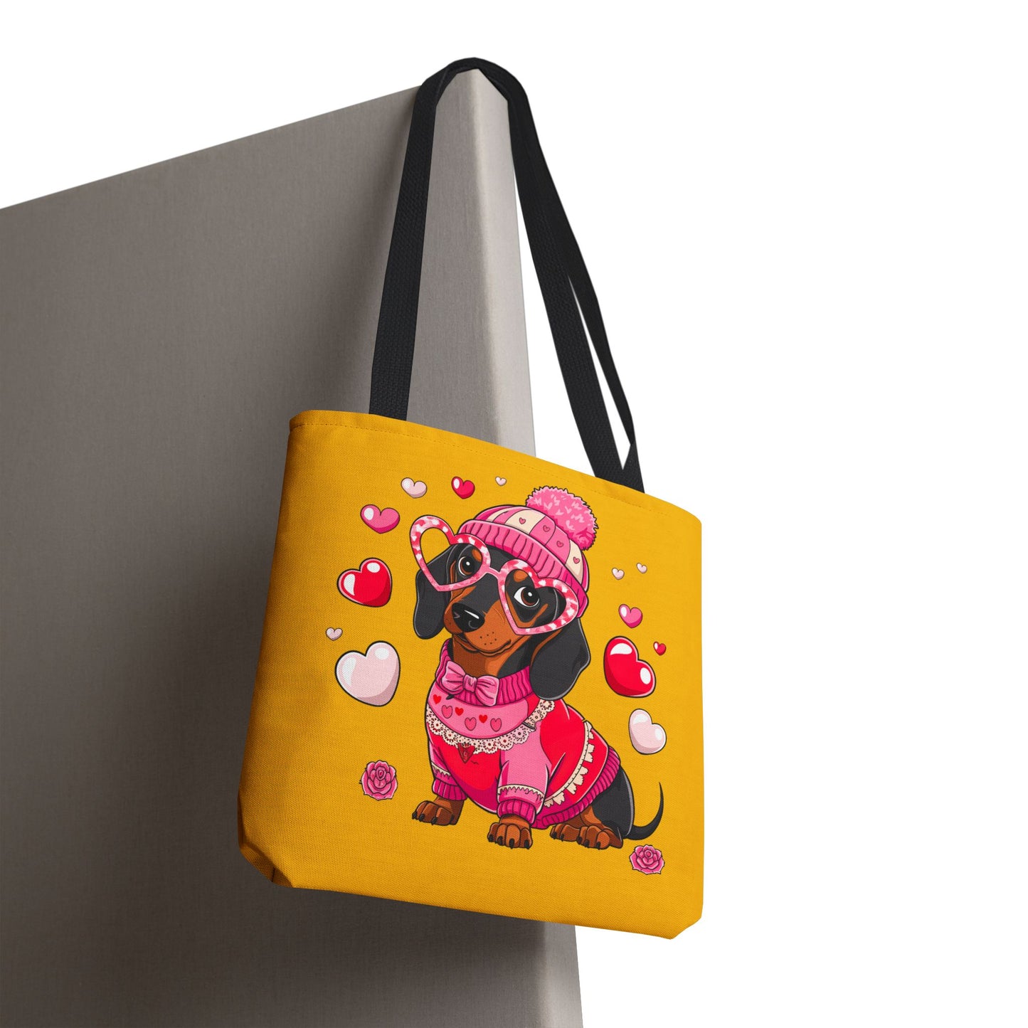 Princess Grace  Adorable Dog-Themed Tote Bag for Pet Lovers Cute Valentine's Design