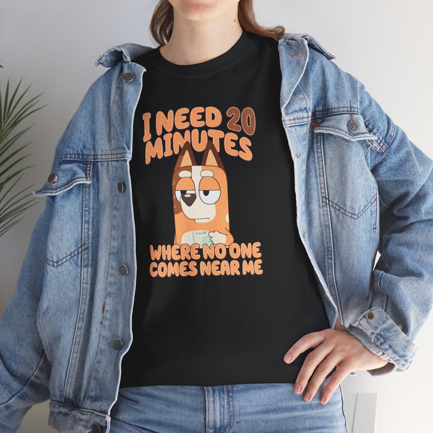 Princess Grace  Bluey  Funny Graphic Tee  "I Need 20 Minutes"
