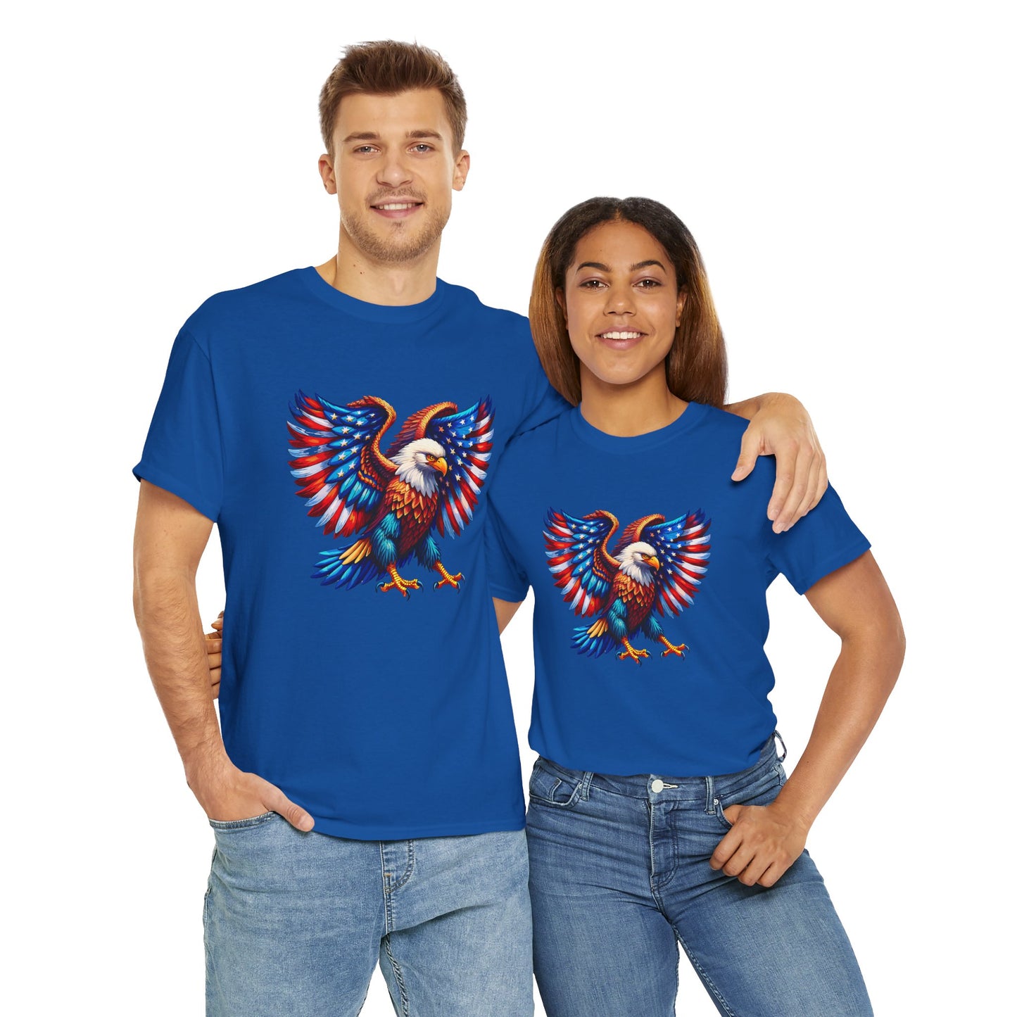 Princess Grace  Patriotic Eagle Graphic Tee  Unisex Heavy Cotton T-Shirt