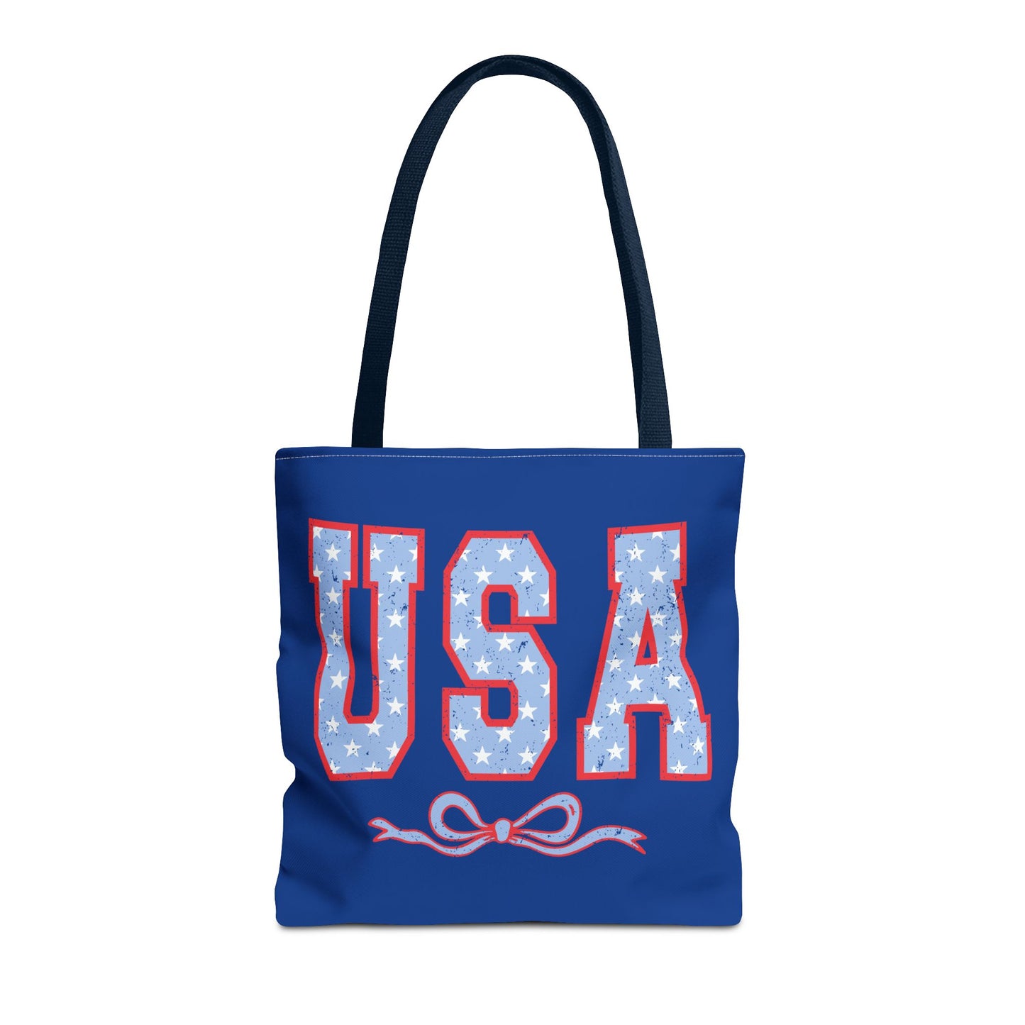 Princess Grace  Patriotic USA Tote Bag Stylish Blue Star Design for Holidays & Everyday Use