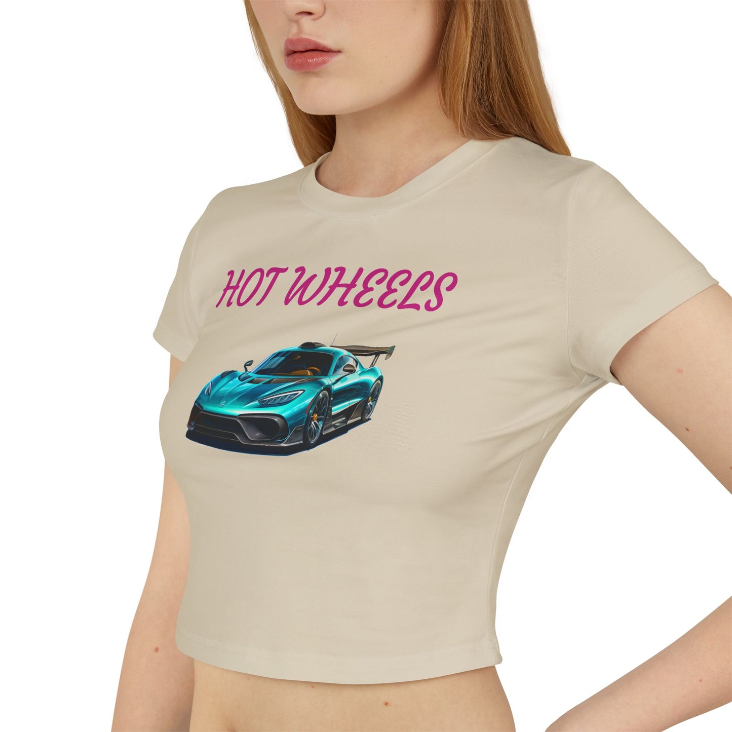 Princess Grace  Hot Wheels Women's Baby Tee Fun and Stylish Car Lover Shirt