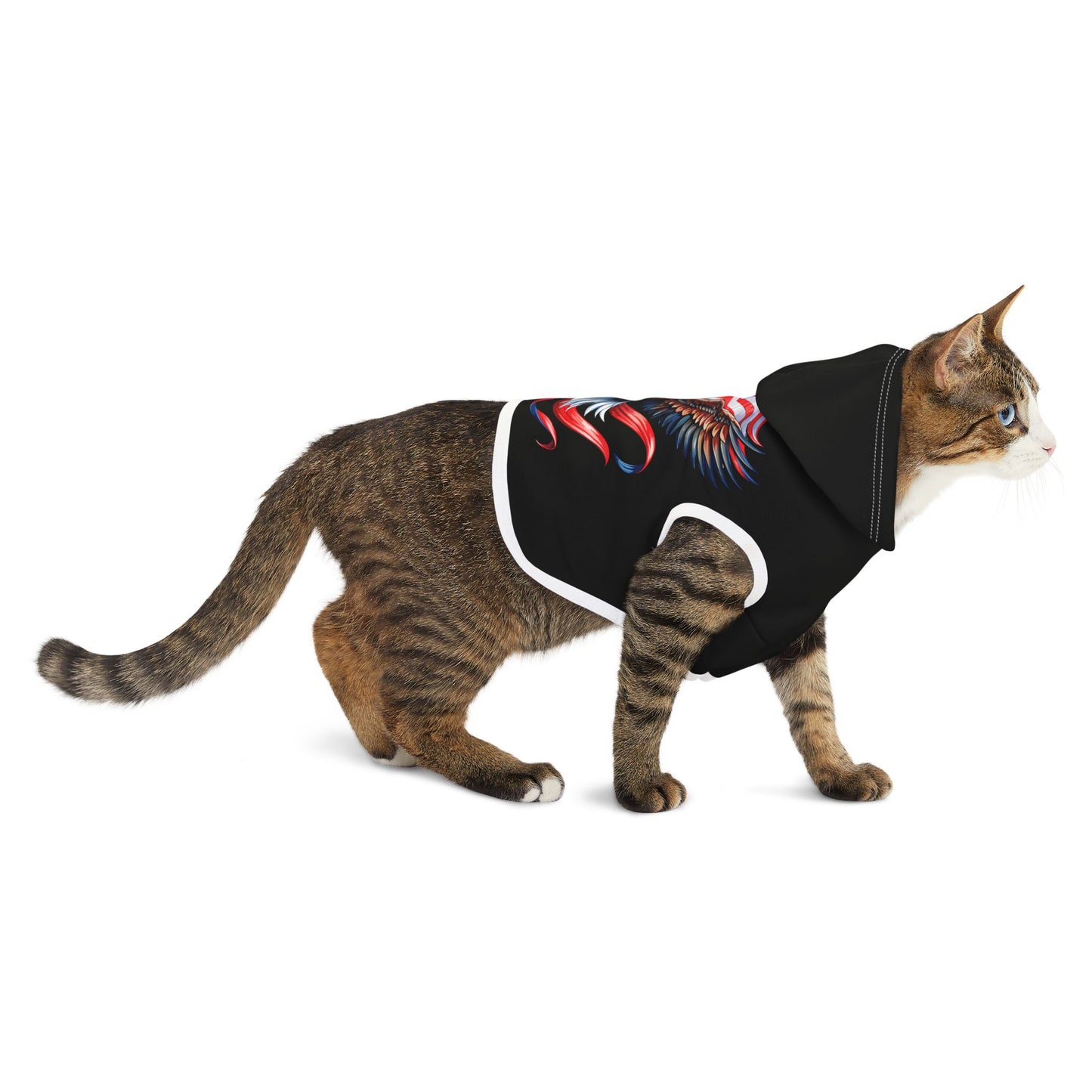Princess Grace  Patriotic Eagle Pet Hoodie  USA Flag Design for Dogs