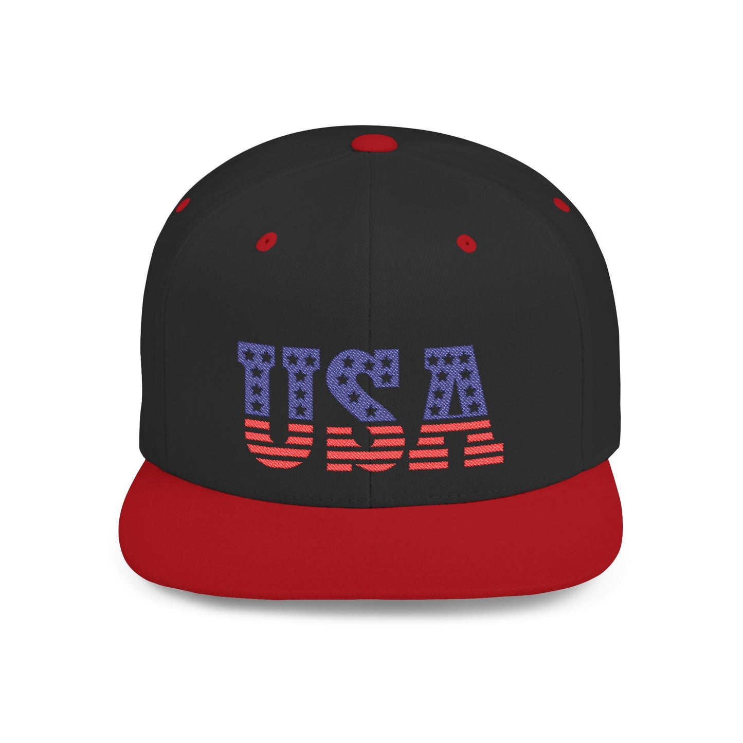 Princess Grace  USA Flag Flat Bill Snapback Cap Patriotic Adjustable Hat for Summer Celebrations