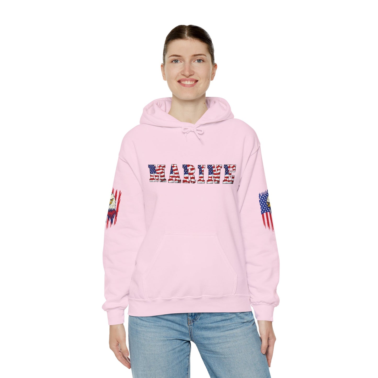 Princess Grace  American Pride Marine Eagle Hooded Sweatshirt
