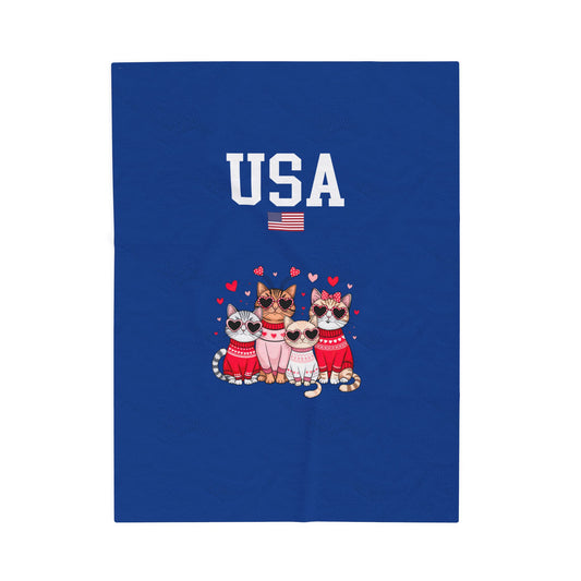 Princess Grace  TEAM USA  Velveteen Plush Blanket