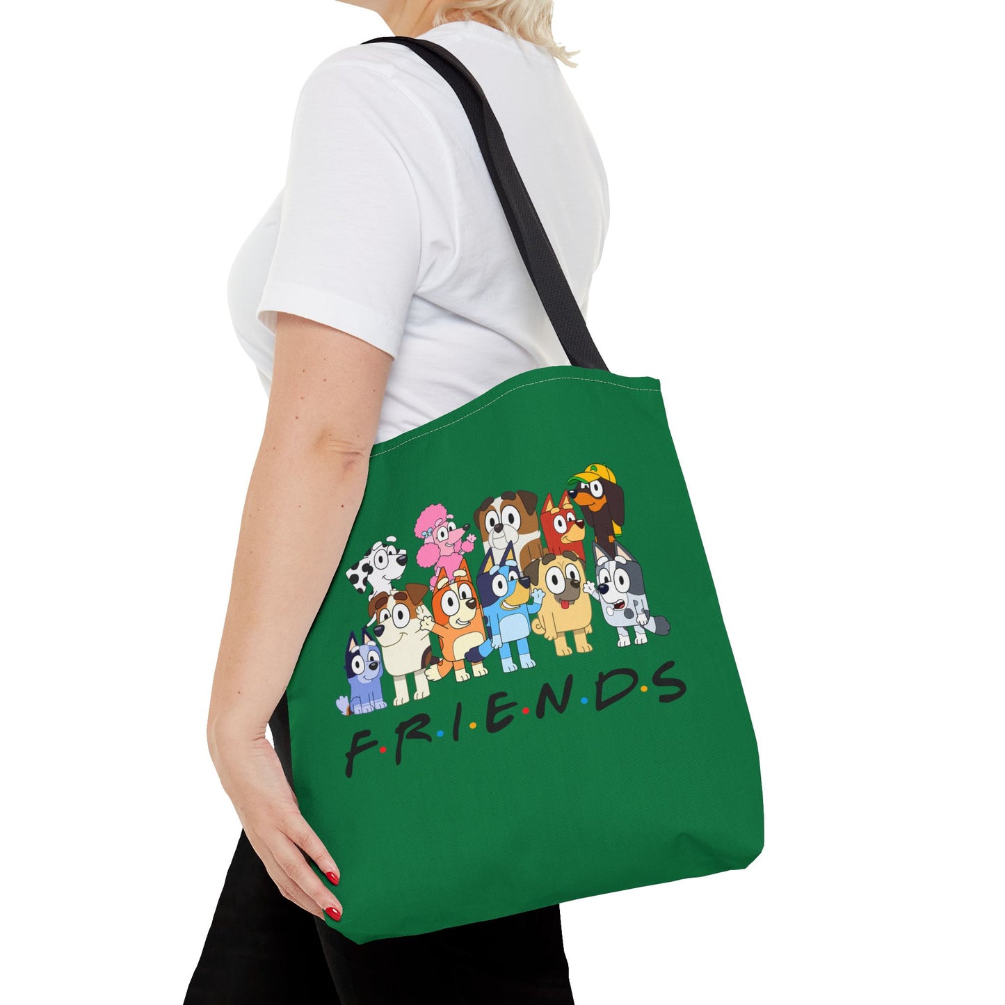 Princess Grace Bluey F.R.I.E.N.D.S. Cartoon Tote Bag Cute Animal Design for Friends and Fun Outings