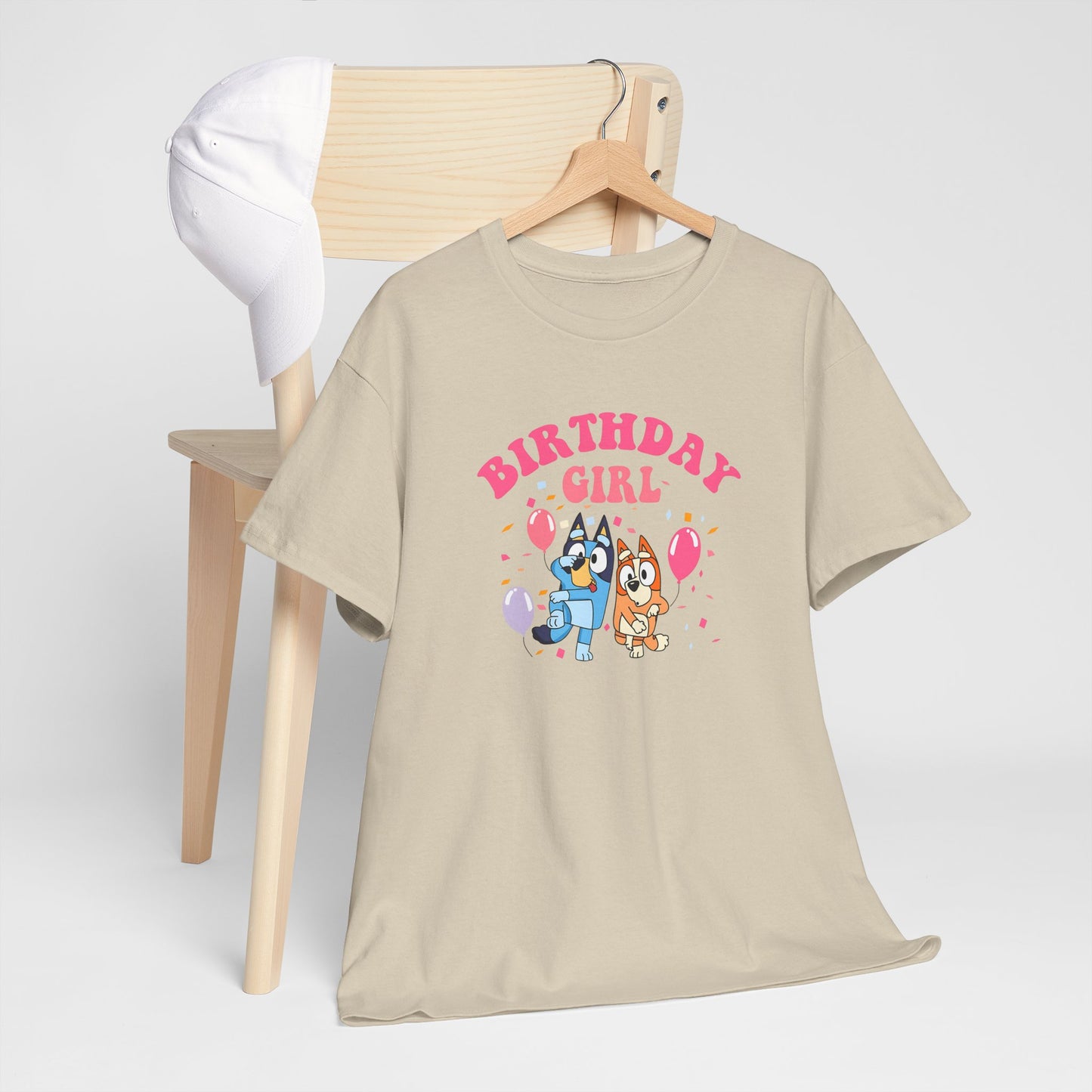 Princess Grace  Bluey  Birthday Girl Unisex Heavy Cotton Tee  Fun Party Attire for Celebrations
