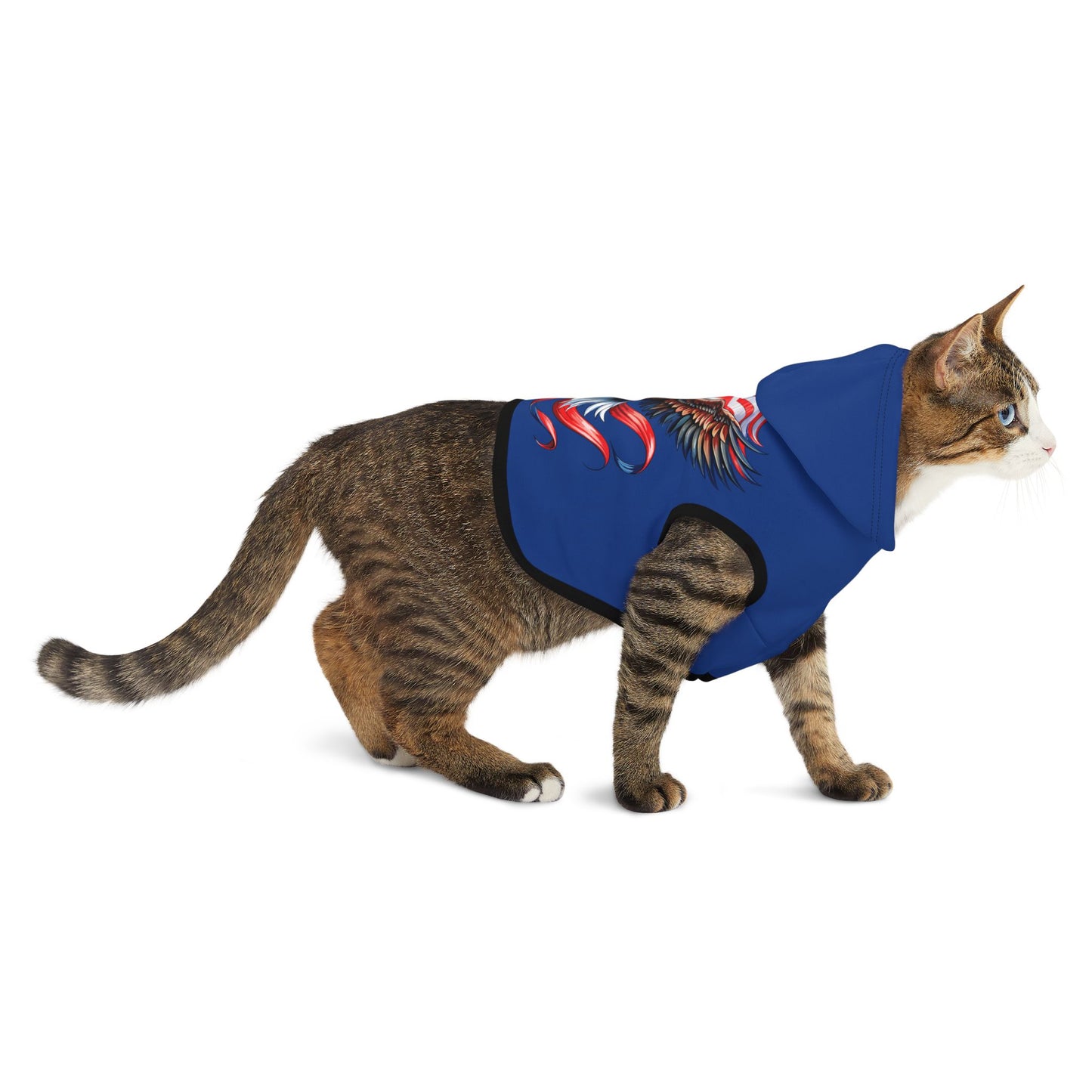 Princess Grace  Patriotic Eagle Pet Hoodie Stylish Dog Sweater for Independence Day
