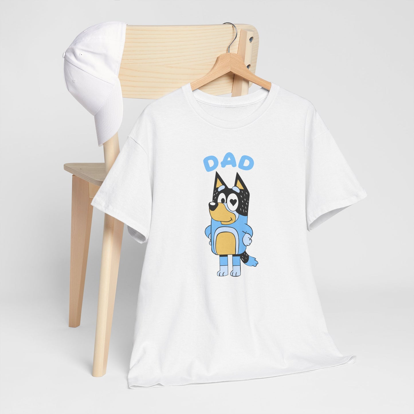Princess Grace  Bluey Dad Cartoon Graphic Unisex Heavy Cotton Tee