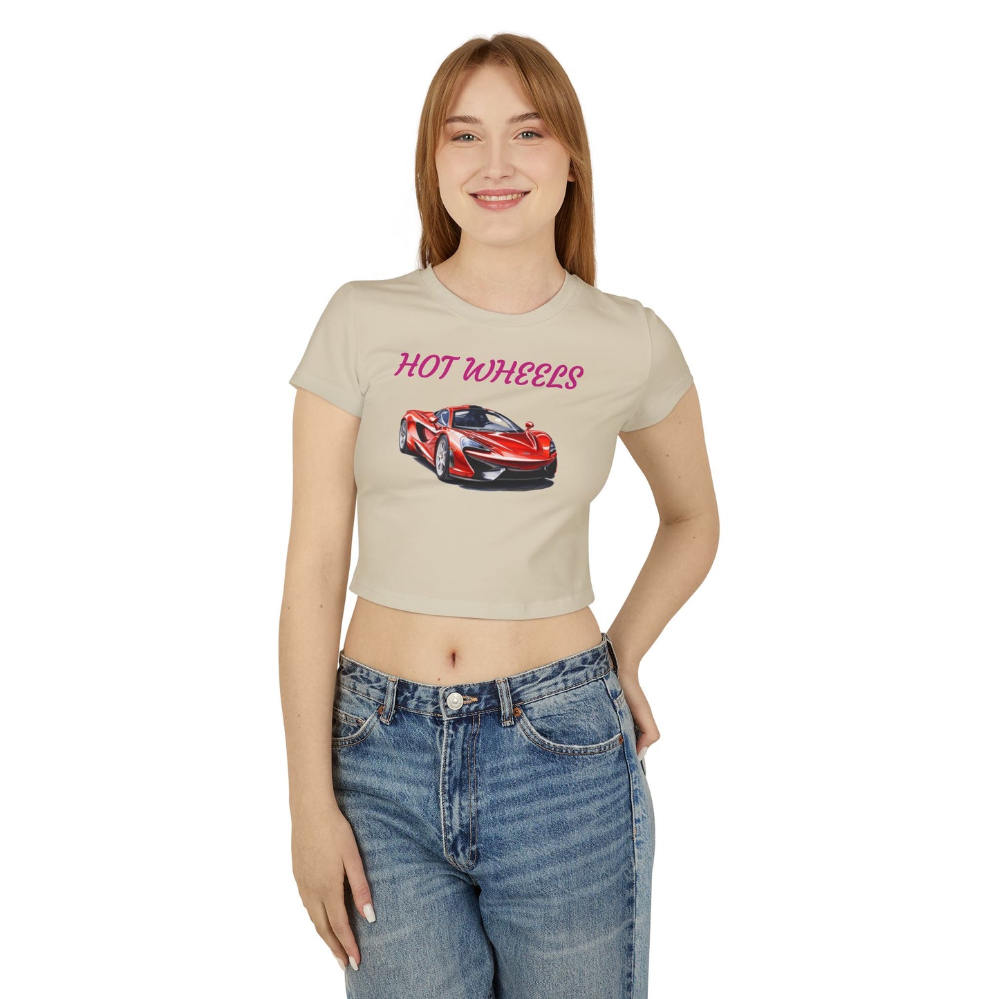 Princess Grace  Hot Wheels Women's Baby Tee Cool Car Graphic T-Shirt for Car Enthusiasts