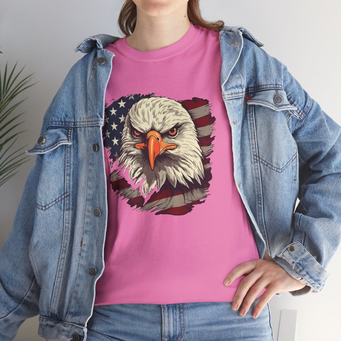 Princess Grace  Patriotic Eagle Graphic Tee  Unisex Heavy Cotton T-Shirt