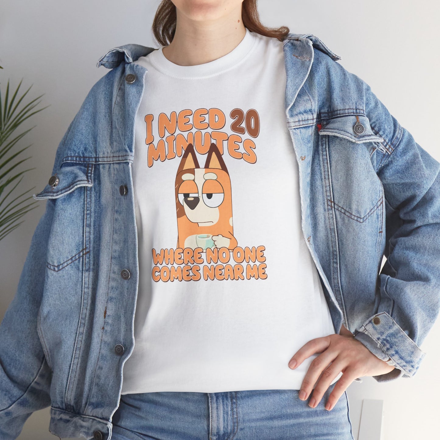 Princess Grace  Bluey  Funny Graphic Tee  "I Need 20 Minutes"