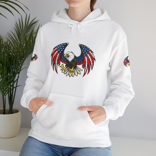 Princess Grace  American Eagle Emblem Patriotic Unisex Hoodie