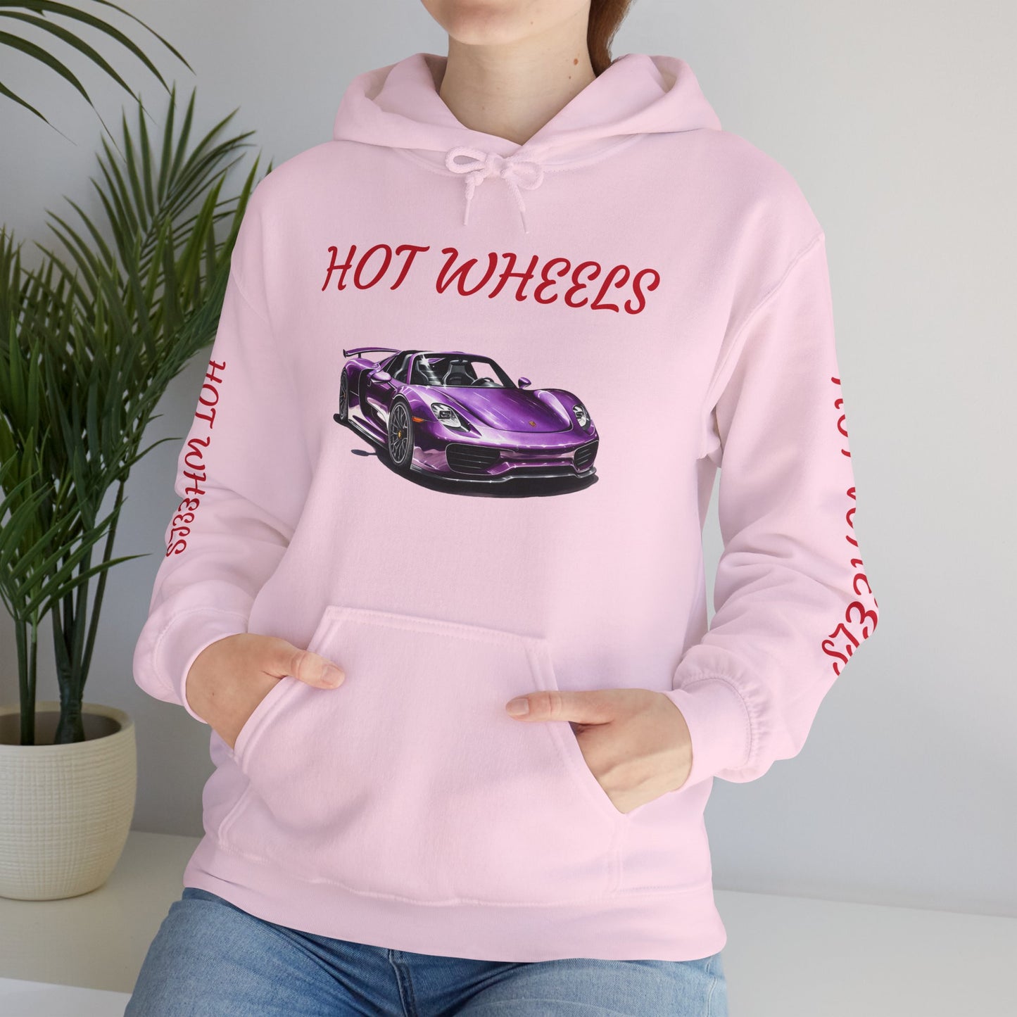 Princess Grace  Unisex Heavy Blend Hooded Sweatshirt  Hot Wheels Purple Sports Car