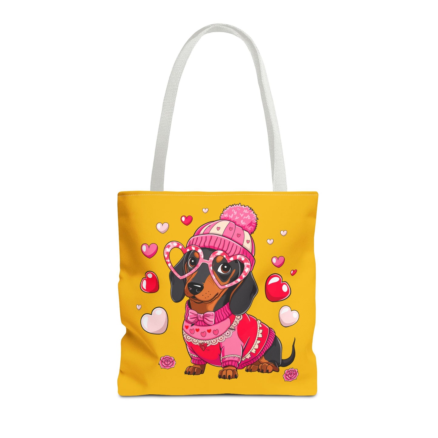 Princess Grace  Adorable Dog-Themed Tote Bag for Pet Lovers Cute Valentine's Design