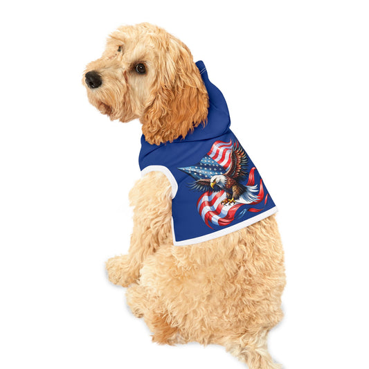 Princess Grace  Patriotic Eagle Pet Hoodie Stylish Dog Sweater for Independence Day