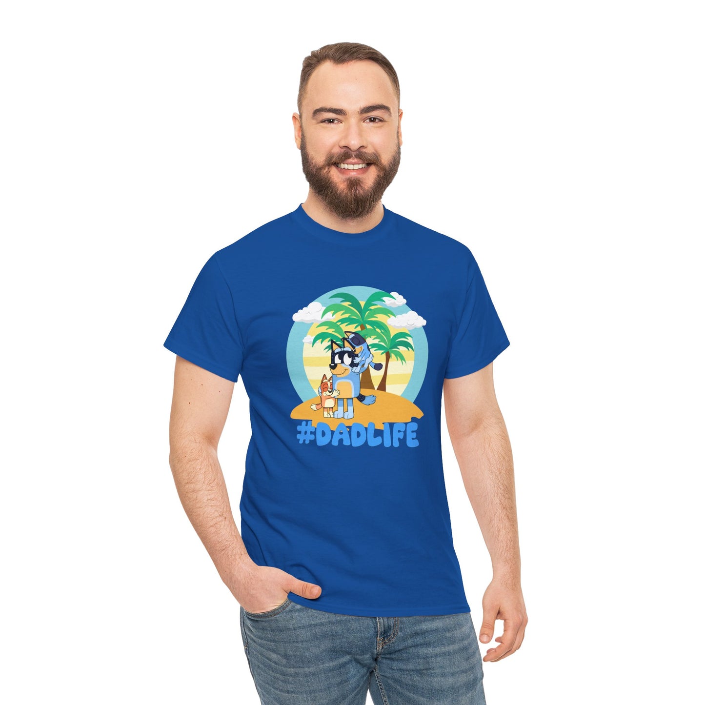 Princess Grace  Bluey  #DadLife Unisex Heavy Cotton Tee  Perfect for Dads Beach Vibes and Everyday Wear