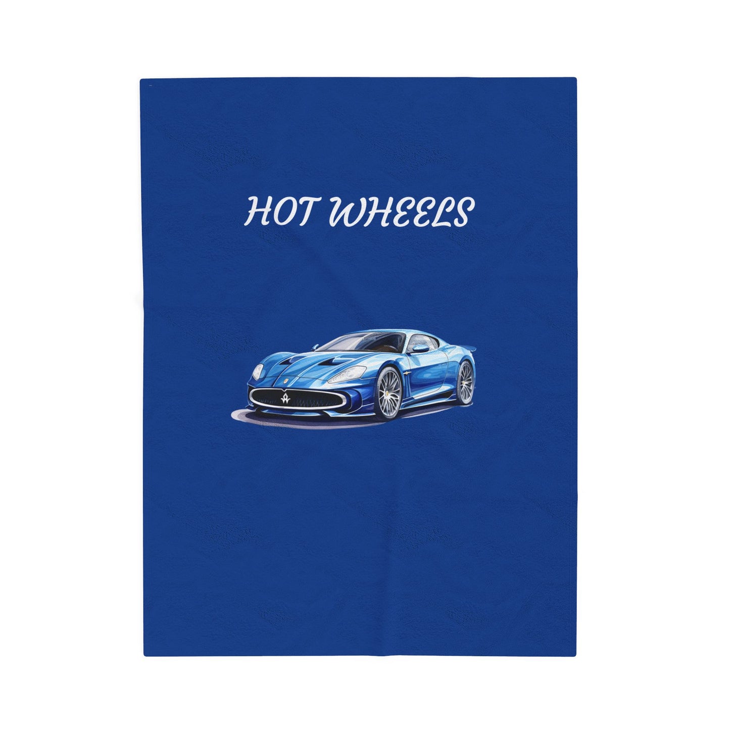 Princess Grace  Hot Wheels Velveteen Plush Blanket  Cozy Blue Car Blanket for Car Lovers & Kids