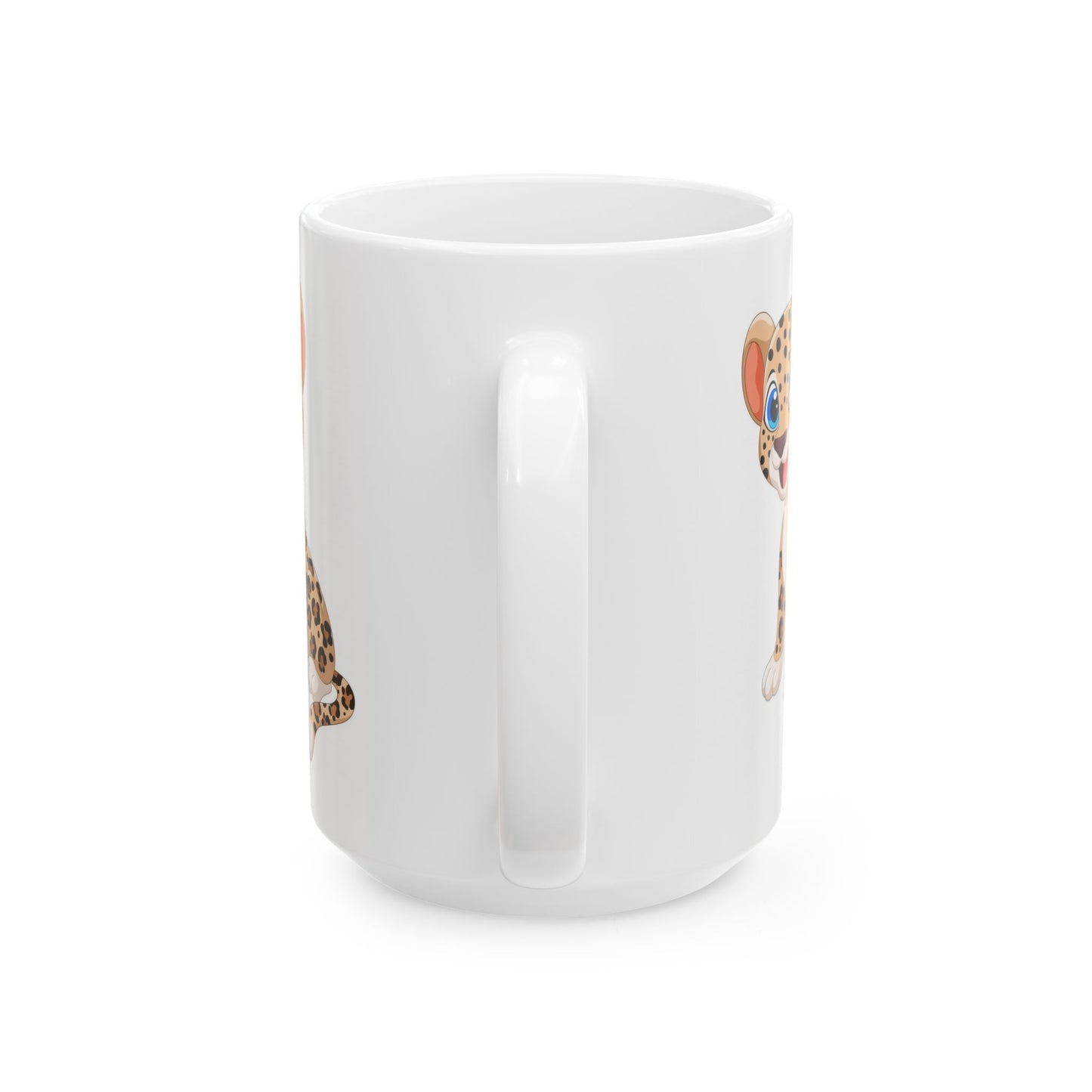 Cute Leopard Cartoon Ceramic Mug - 11oz & 15oz