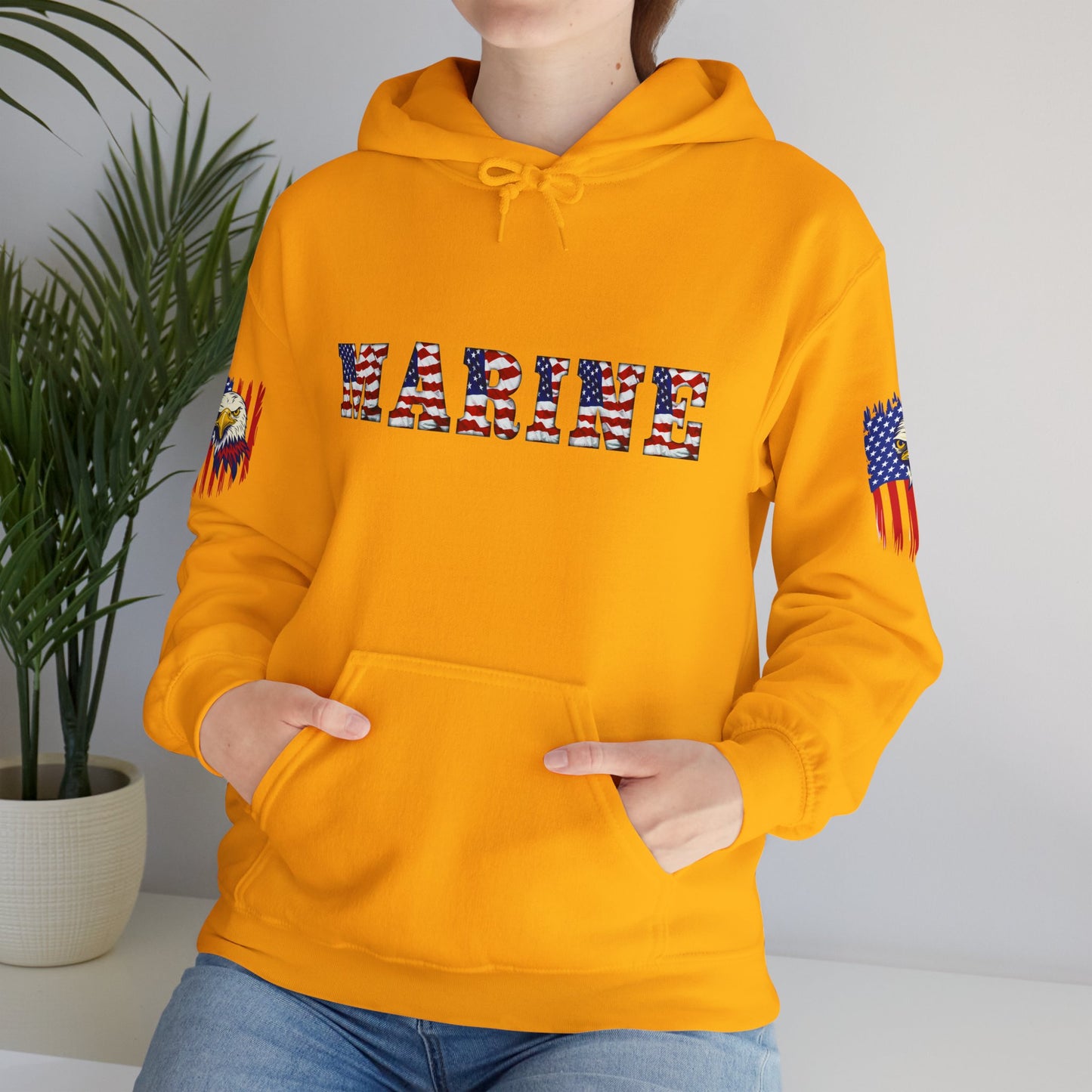Princess Grace  American Pride Marine Eagle Hooded Sweatshirt