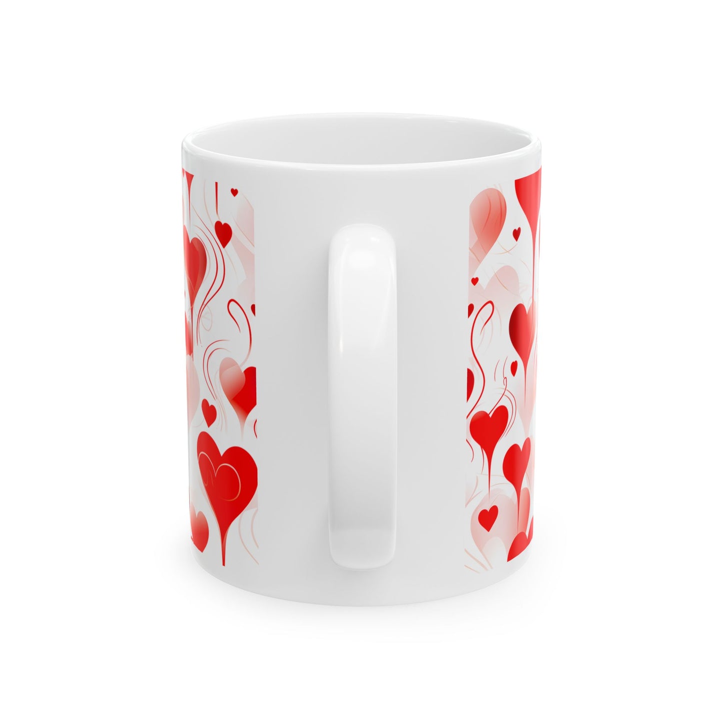 Princess Grace  Romantic Hearts Ceramic Mug  Perfect for Valentine’s Day and Love Celebrations