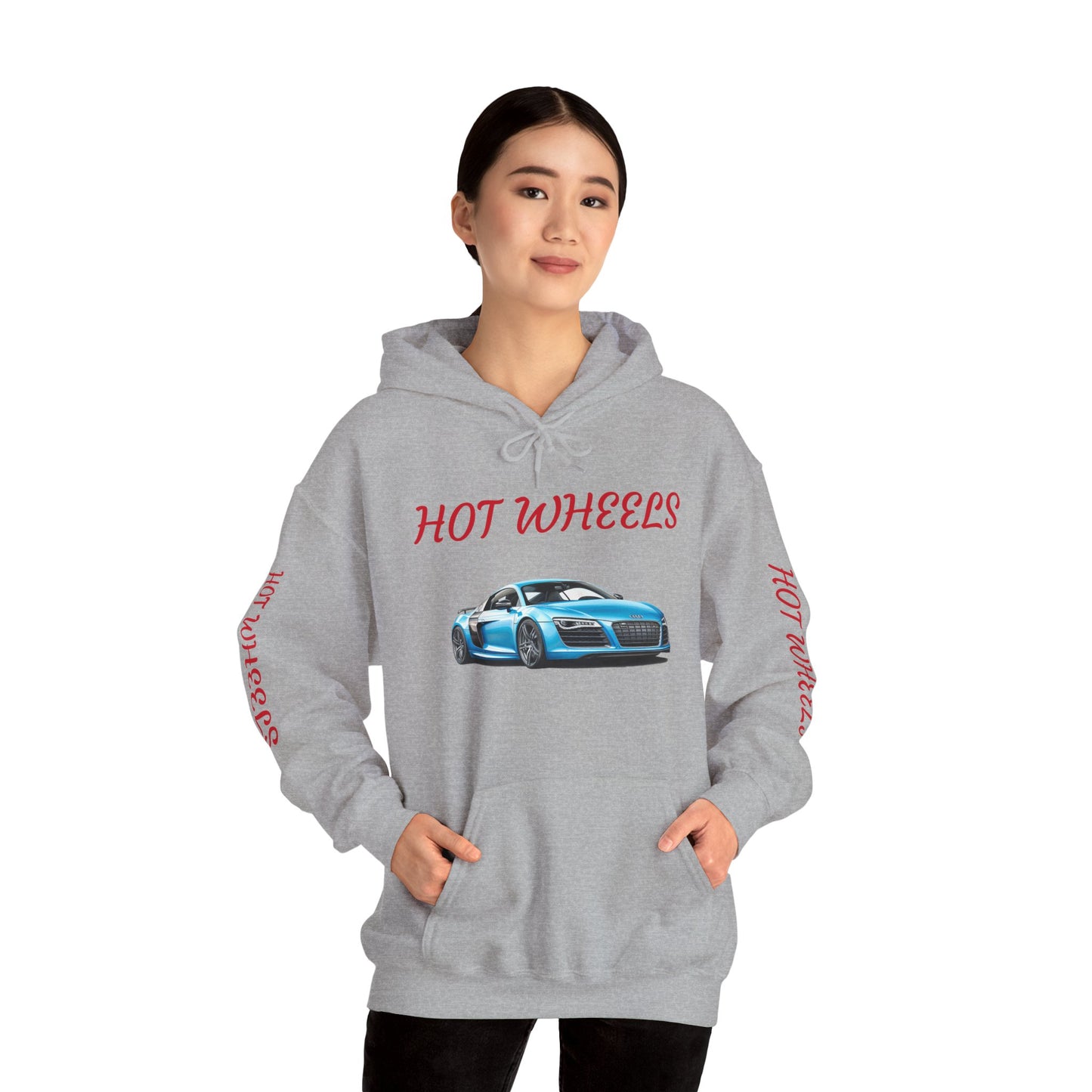 Princess Grace Hot Wheels Unisex Heavy Blen Hooded Sweatshirt Sporty Car Design Perfect for Car Enthusiasts