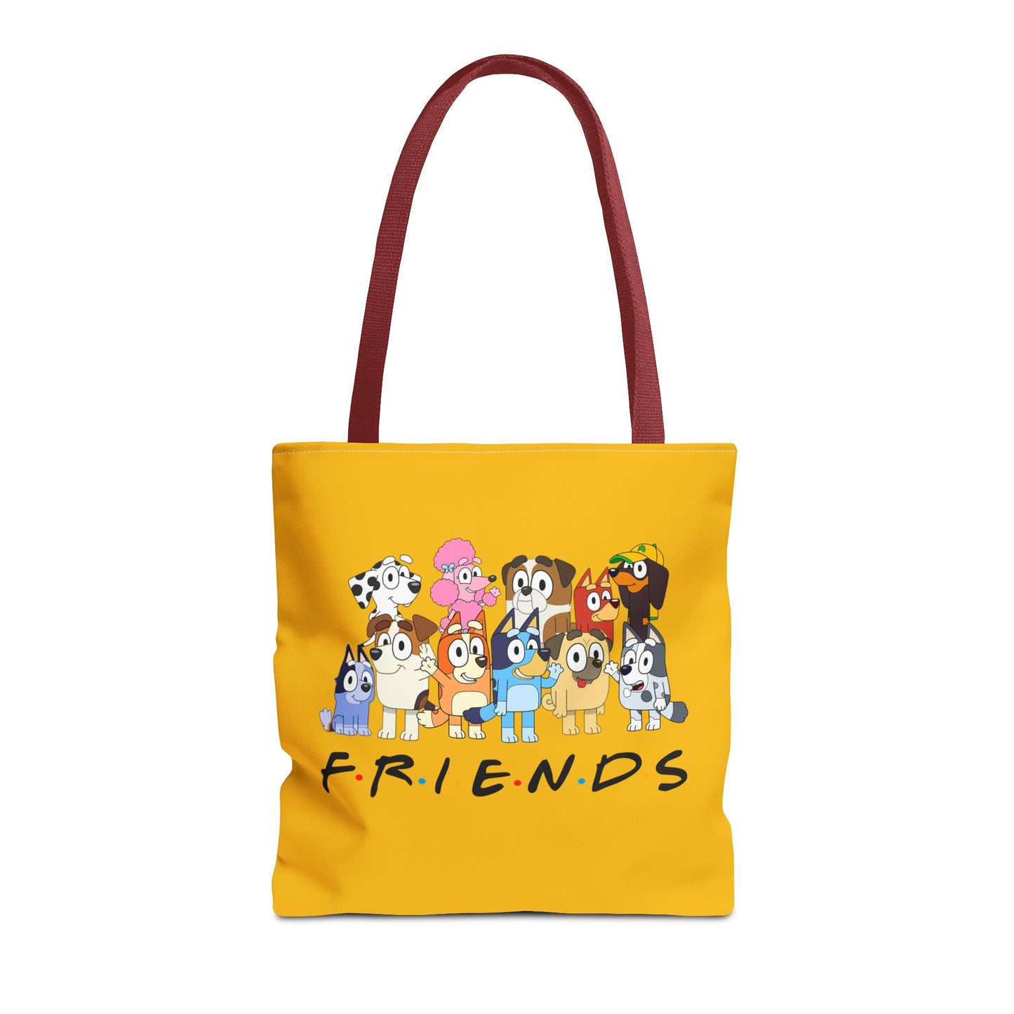 Princess Grace Bluey  Colorful Friends Tote Bag  Perfect for Dog Lovers and Casual Outings