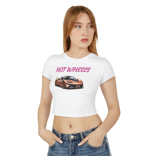 Princess Grace  Hot Wheels Women's Baby Tee Fun & Retro Car Graphic T-Shirt