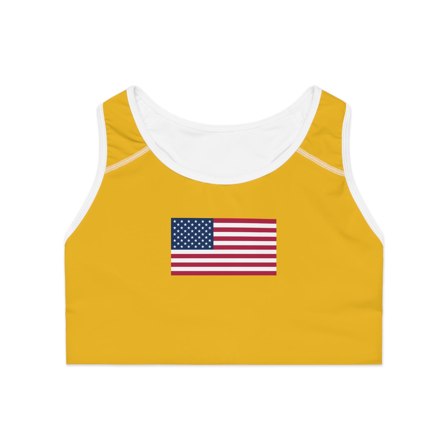 Princess Grace  American Flag Sports Bra  Perfect for Gym & Patriotism