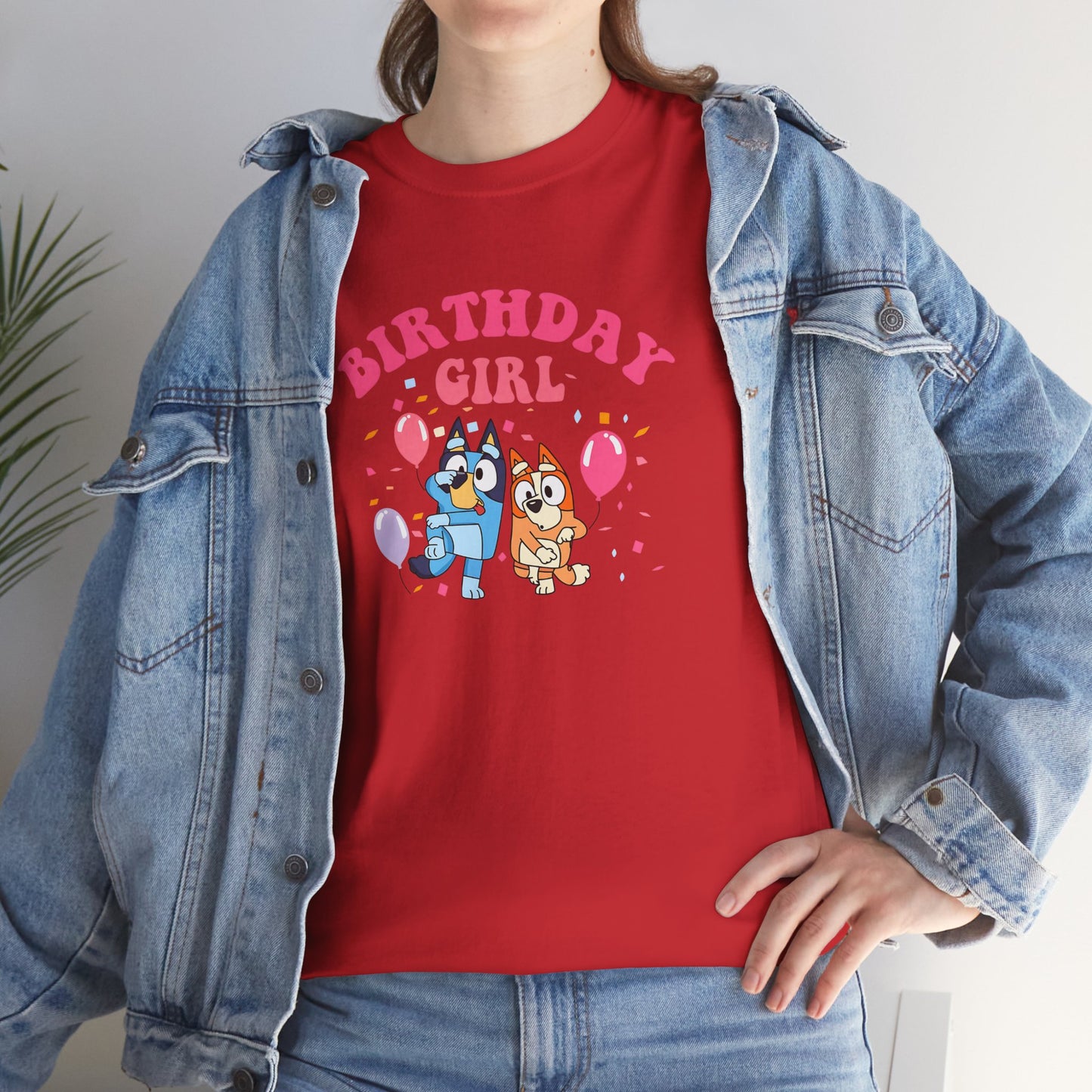 Princess Grace  Bluey  Birthday Girl Unisex Heavy Cotton Tee  Fun Party Attire for Celebrations