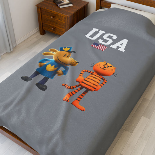 Princess Grace  TEAM USA  Velveteen Plush Blanket